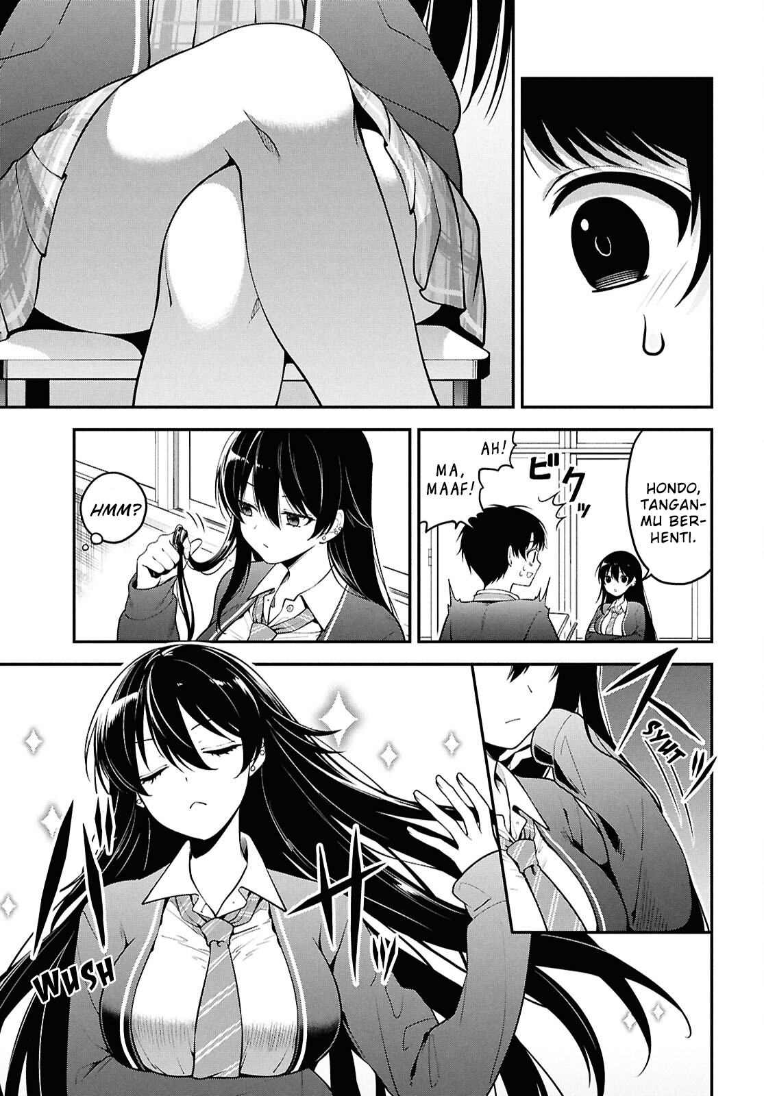 Tonari no Seki no Yankee Shimizu-san ga Kami wo Kuroku Sometekita Chapter 1 - halaman 16