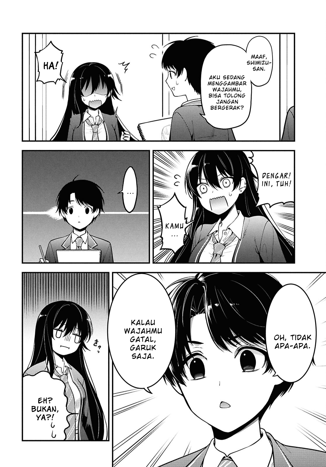 Tonari no Seki no Yankee Shimizu-san ga Kami wo Kuroku Sometekita Chapter 1 - halaman 17