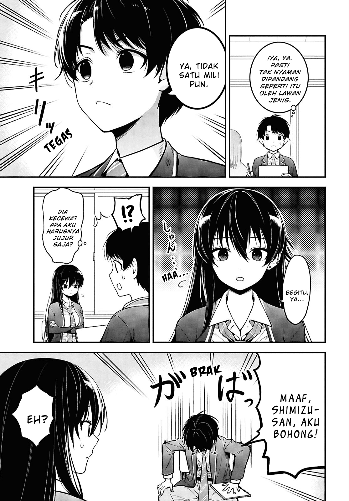 Tonari no Seki no Yankee Shimizu-san ga Kami wo Kuroku Sometekita Chapter 1 - halaman 20