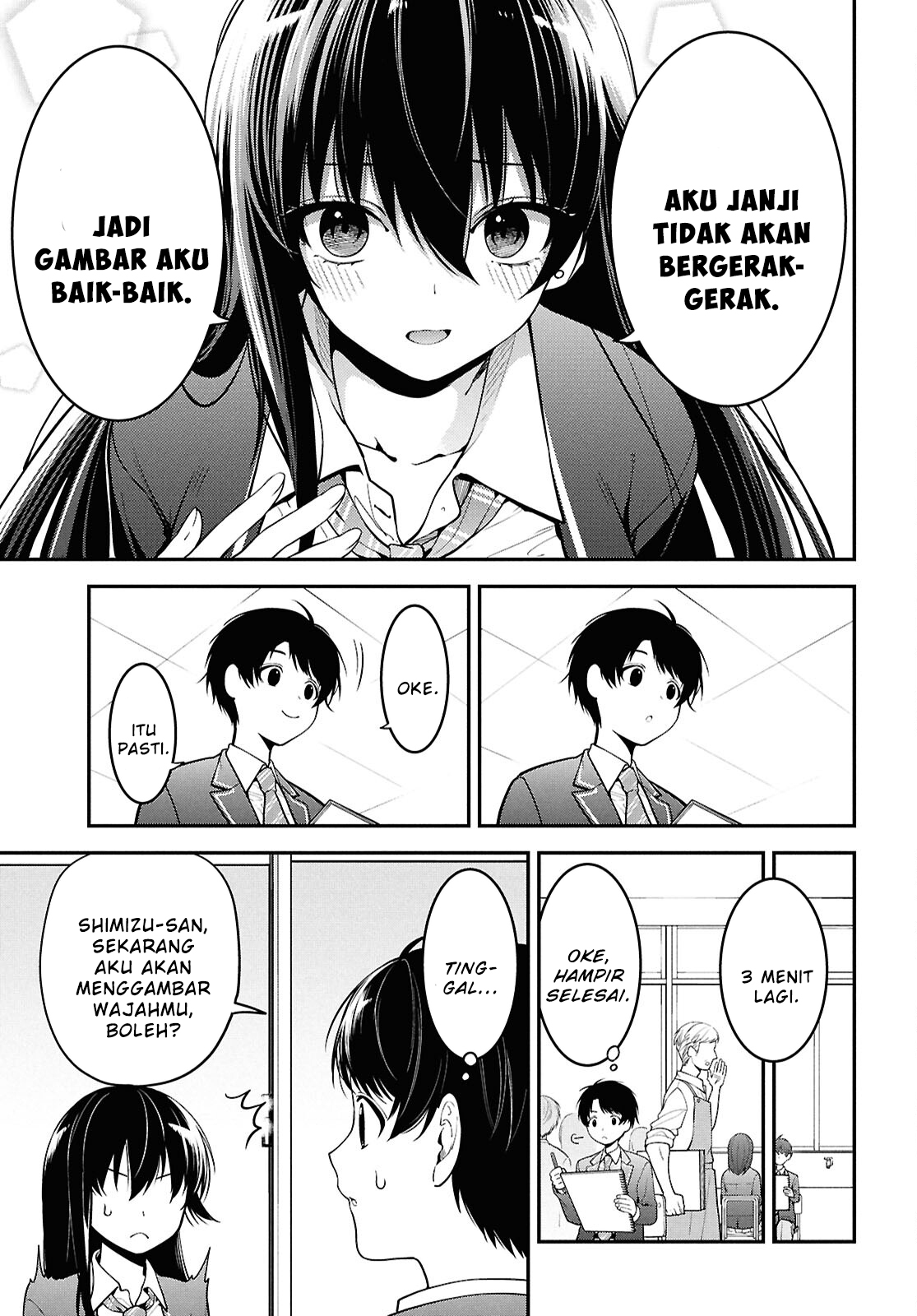 Tonari no Seki no Yankee Shimizu-san ga Kami wo Kuroku Sometekita Chapter 1 - halaman 22