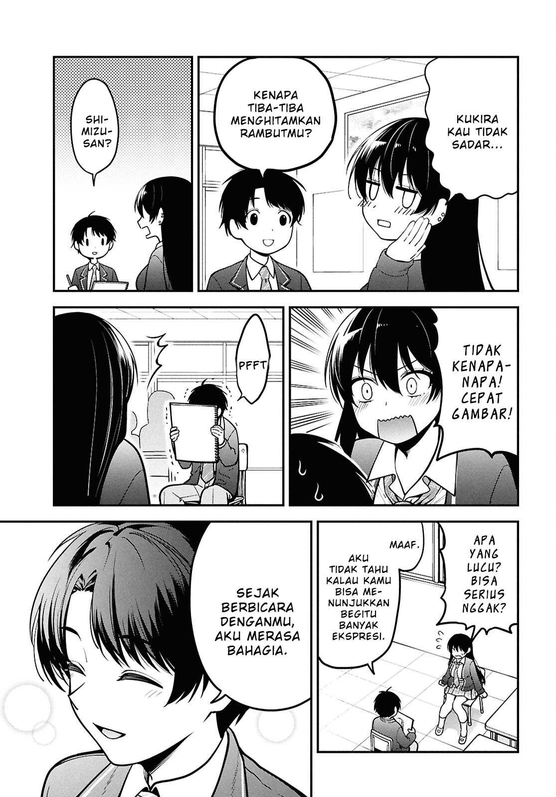Tonari no Seki no Yankee Shimizu-san ga Kami wo Kuroku Sometekita Chapter 1 - halaman 26