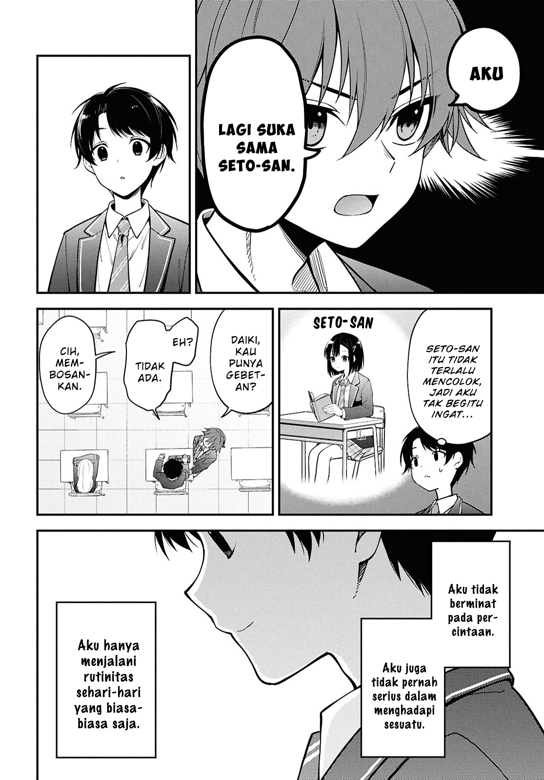 Tonari no Seki no Yankee Shimizu-san ga Kami wo Kuroku Sometekita Chapter 1 - halaman 6