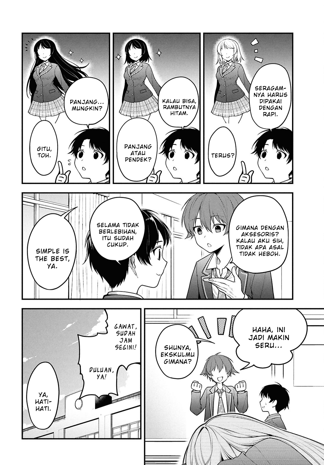 Tonari no Seki no Yankee Shimizu-san ga Kami wo Kuroku Sometekita Chapter 1 - halaman 8