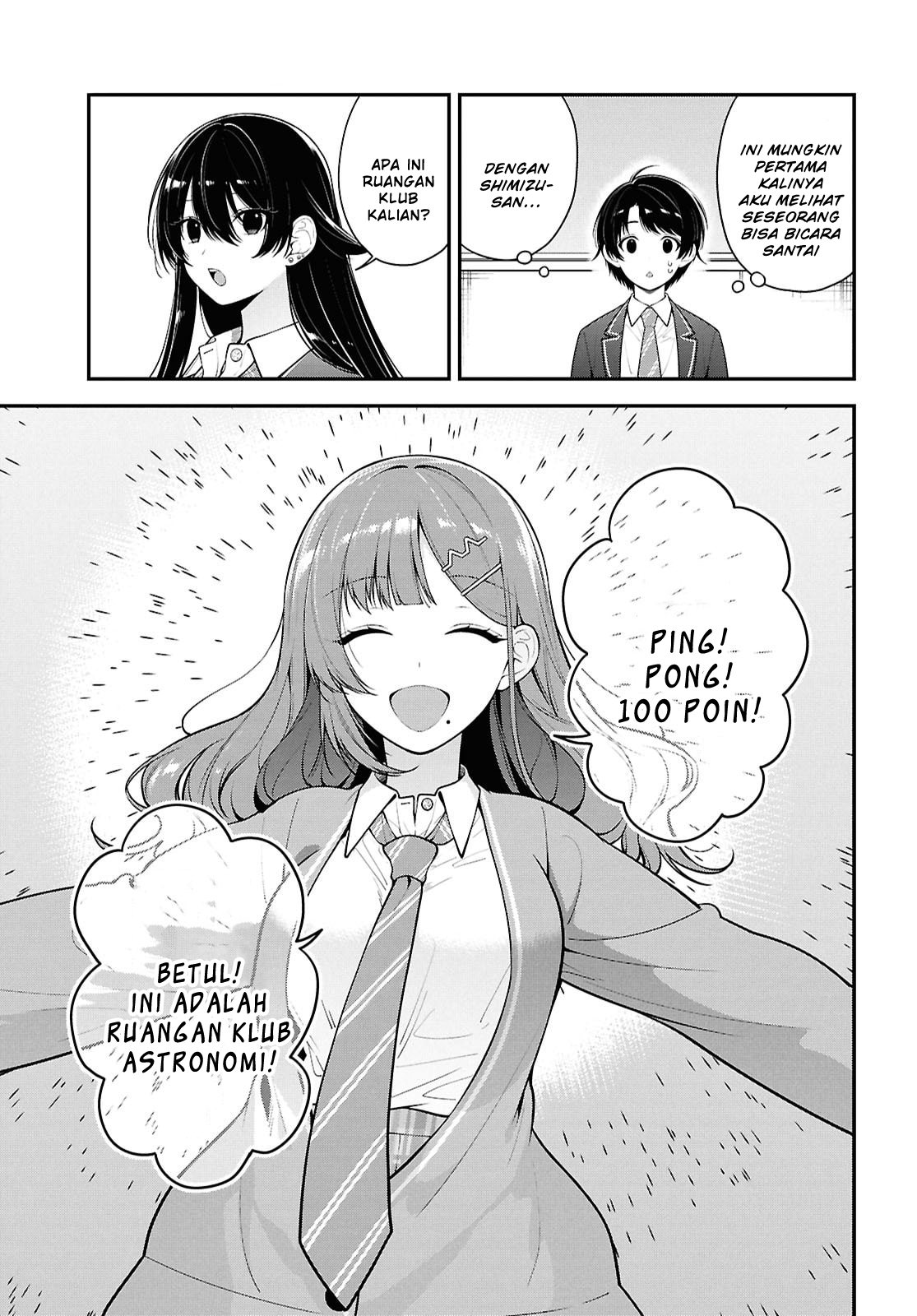 Tonari no Seki no Yankee Shimizu-san ga Kami wo Kuroku Sometekita Chapter 10 - halaman 17