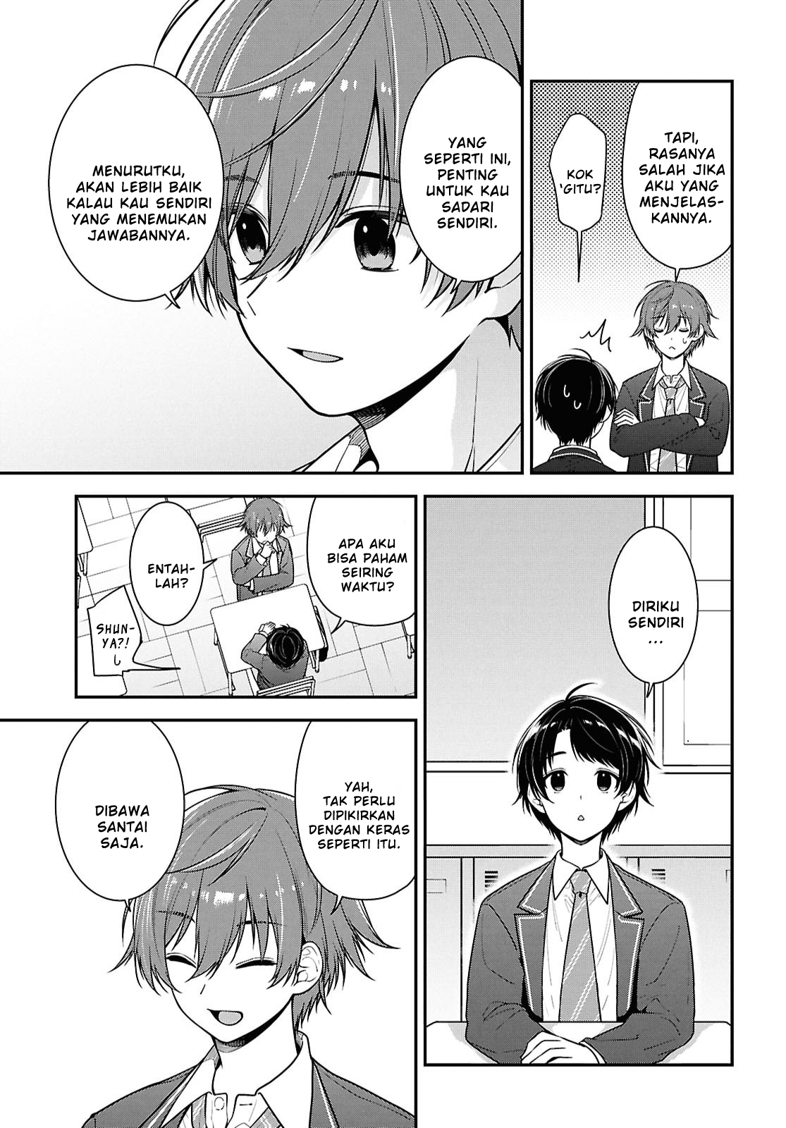 Tonari no Seki no Yankee Shimizu-san ga Kami wo Kuroku Sometekita Chapter 10 - halaman 9