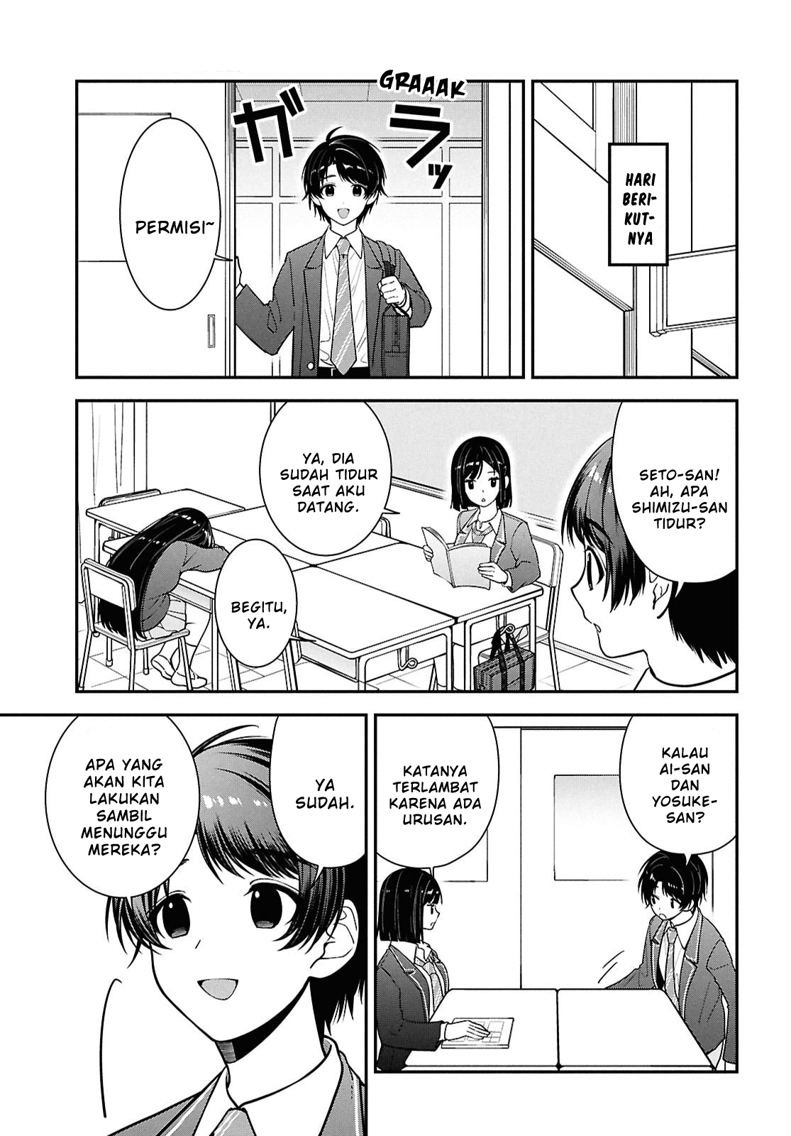 Tonari no Seki no Yankee Shimizu-san ga Kami wo Kuroku Sometekita Chapter 11 - halaman 15
