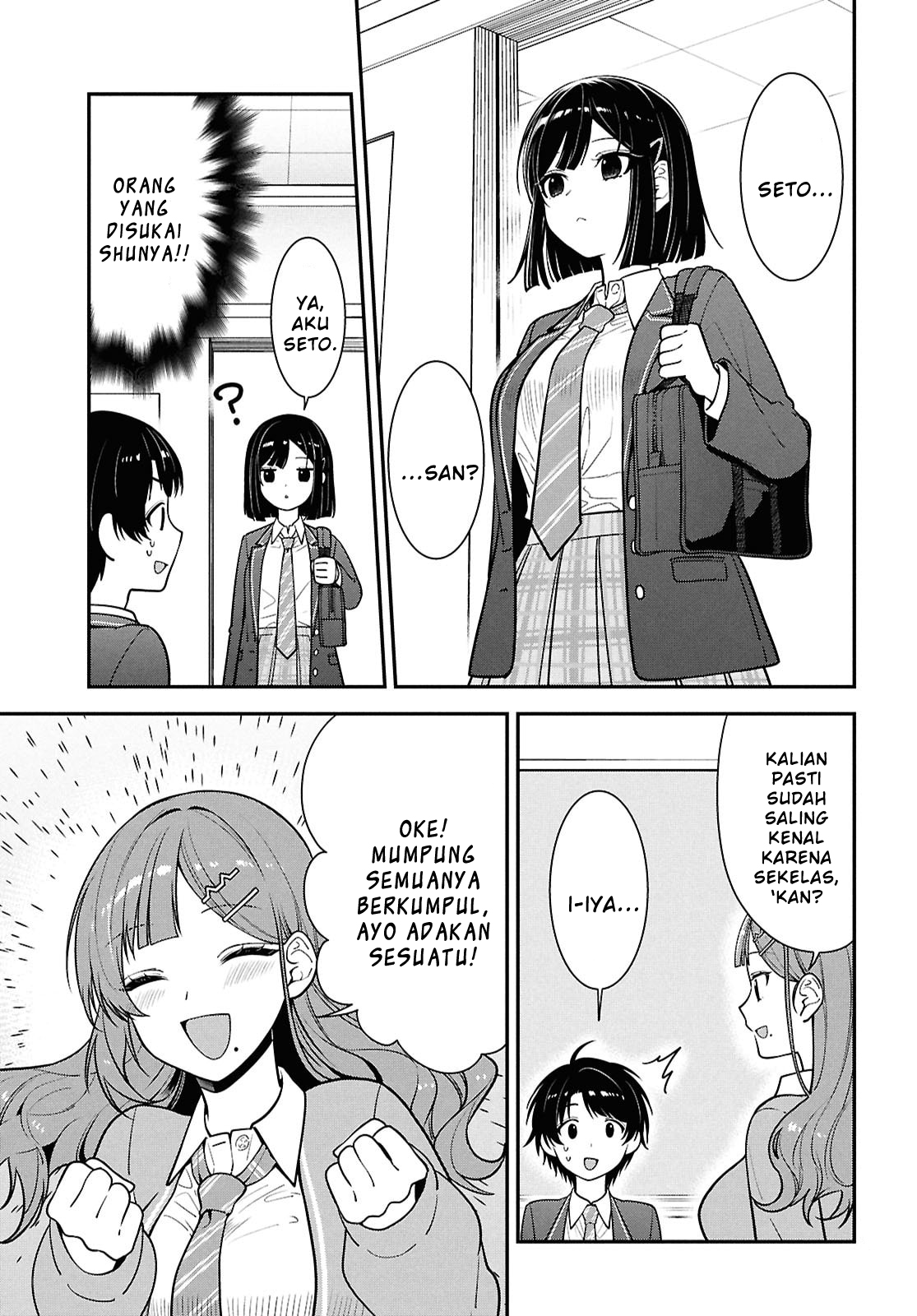 Tonari no Seki no Yankee Shimizu-san ga Kami wo Kuroku Sometekita Chapter 11 - halaman 3