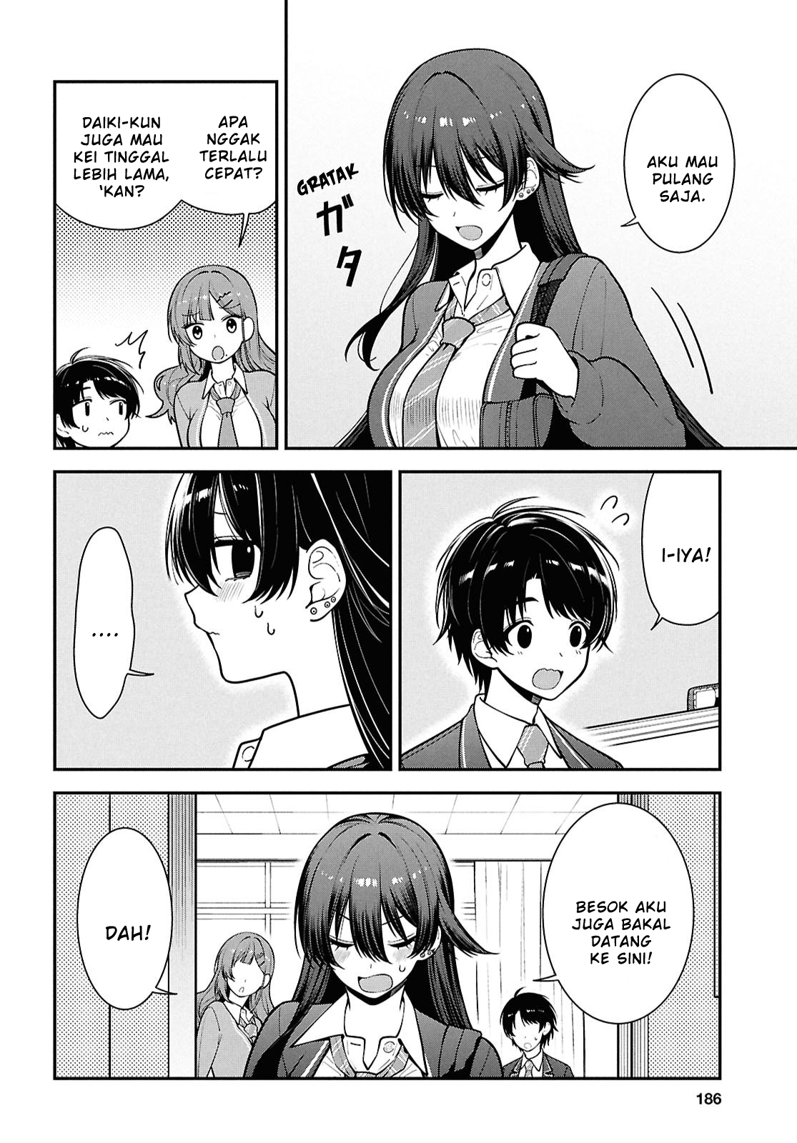 Tonari no Seki no Yankee Shimizu-san ga Kami wo Kuroku Sometekita Chapter 11 - halaman 4