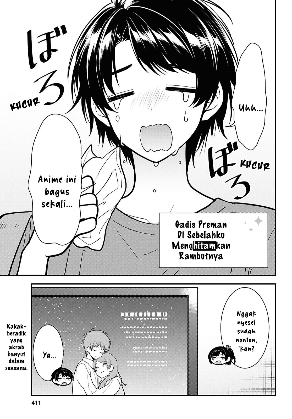 Tonari no Seki no Yankee Shimizu-san ga Kami wo Kuroku Sometekita Chapter 12 - halaman 1