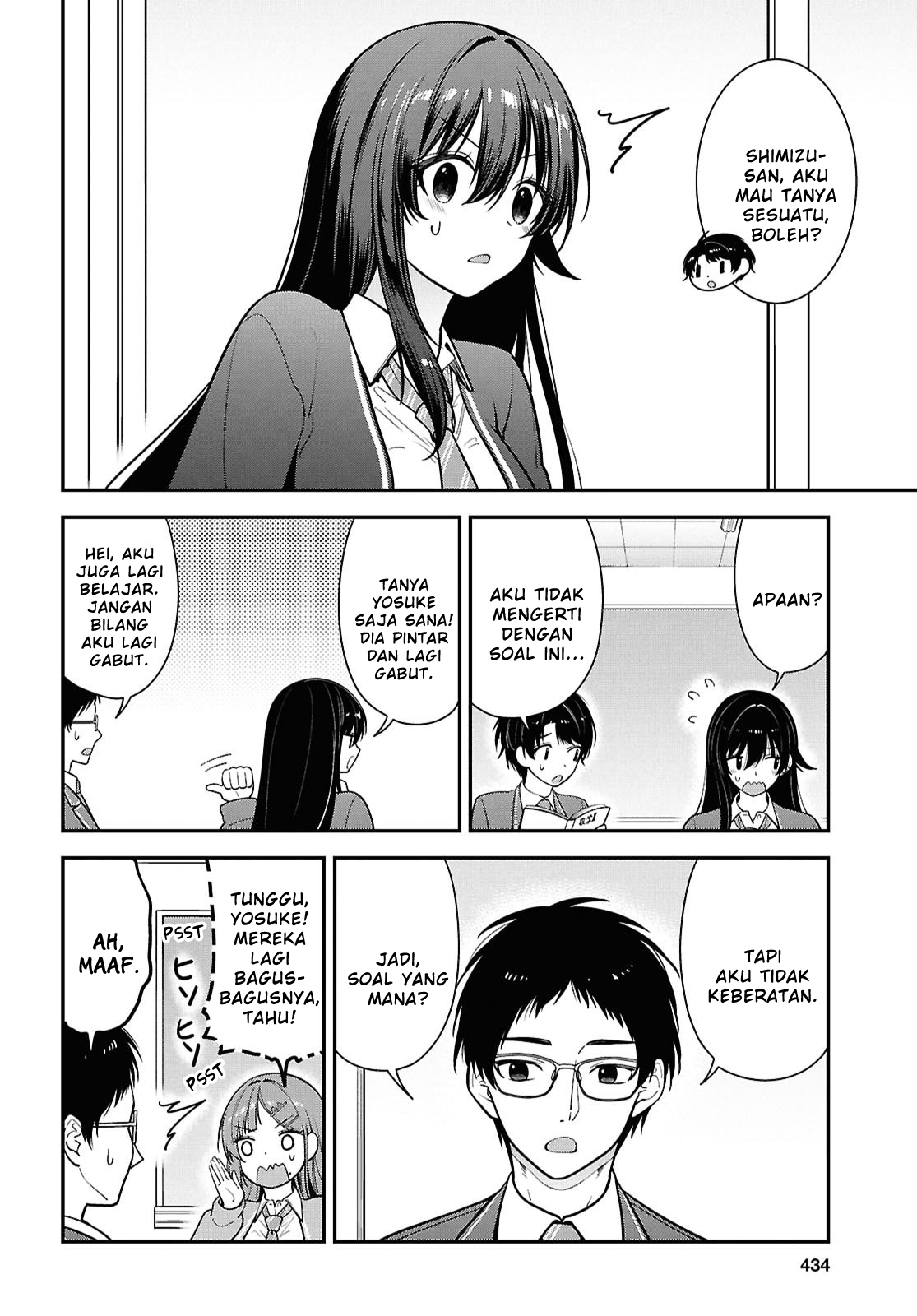 Tonari no Seki no Yankee Shimizu-san ga Kami wo Kuroku Sometekita Chapter 12 - halaman 24