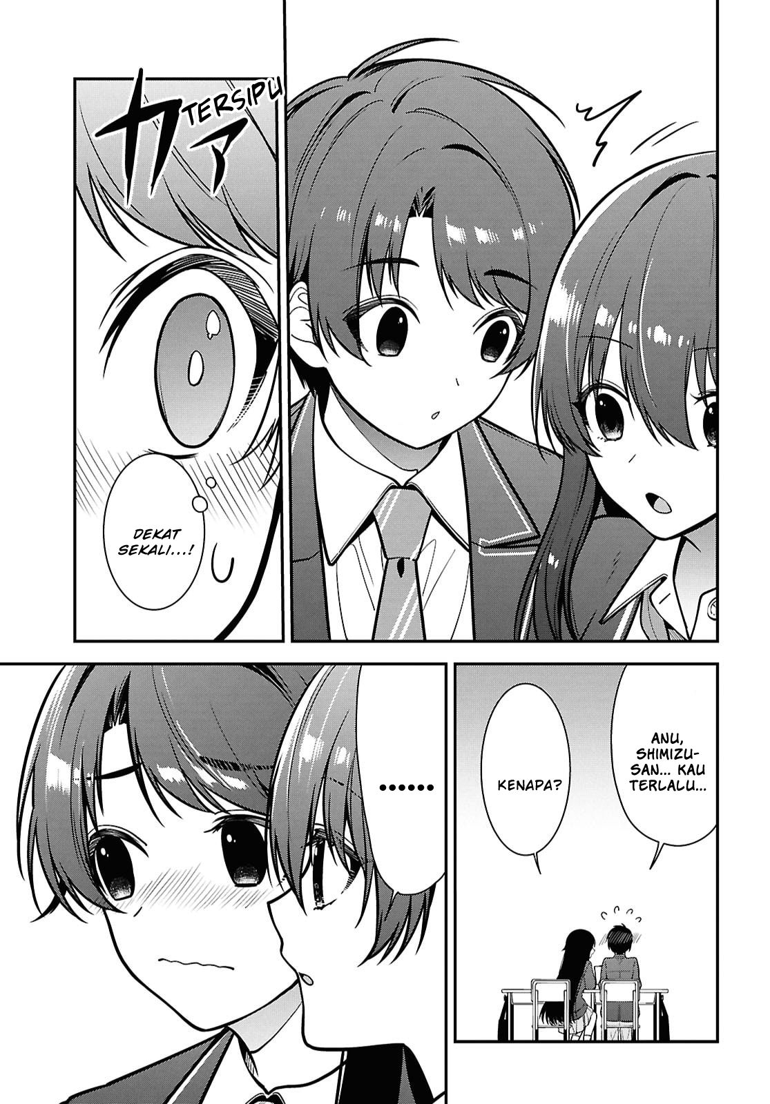 Tonari no Seki no Yankee Shimizu-san ga Kami wo Kuroku Sometekita Chapter 12 - halaman 27