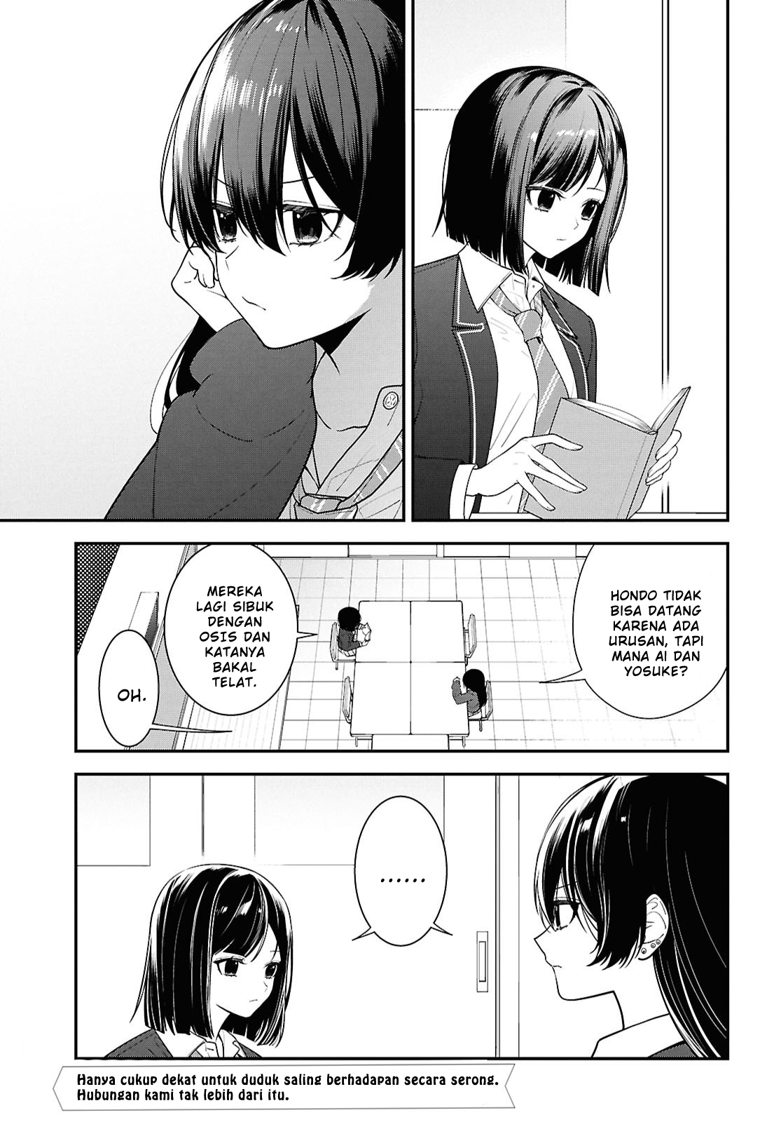 Tonari no Seki no Yankee Shimizu-san ga Kami wo Kuroku Sometekita Chapter 13 - halaman 1