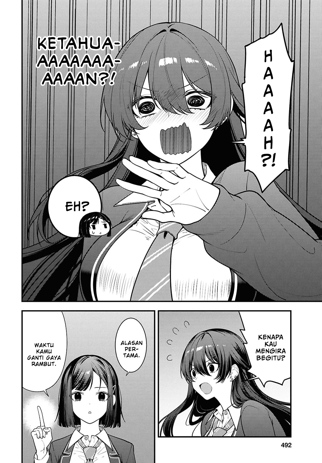 Tonari no Seki no Yankee Shimizu-san ga Kami wo Kuroku Sometekita Chapter 13 - halaman 4