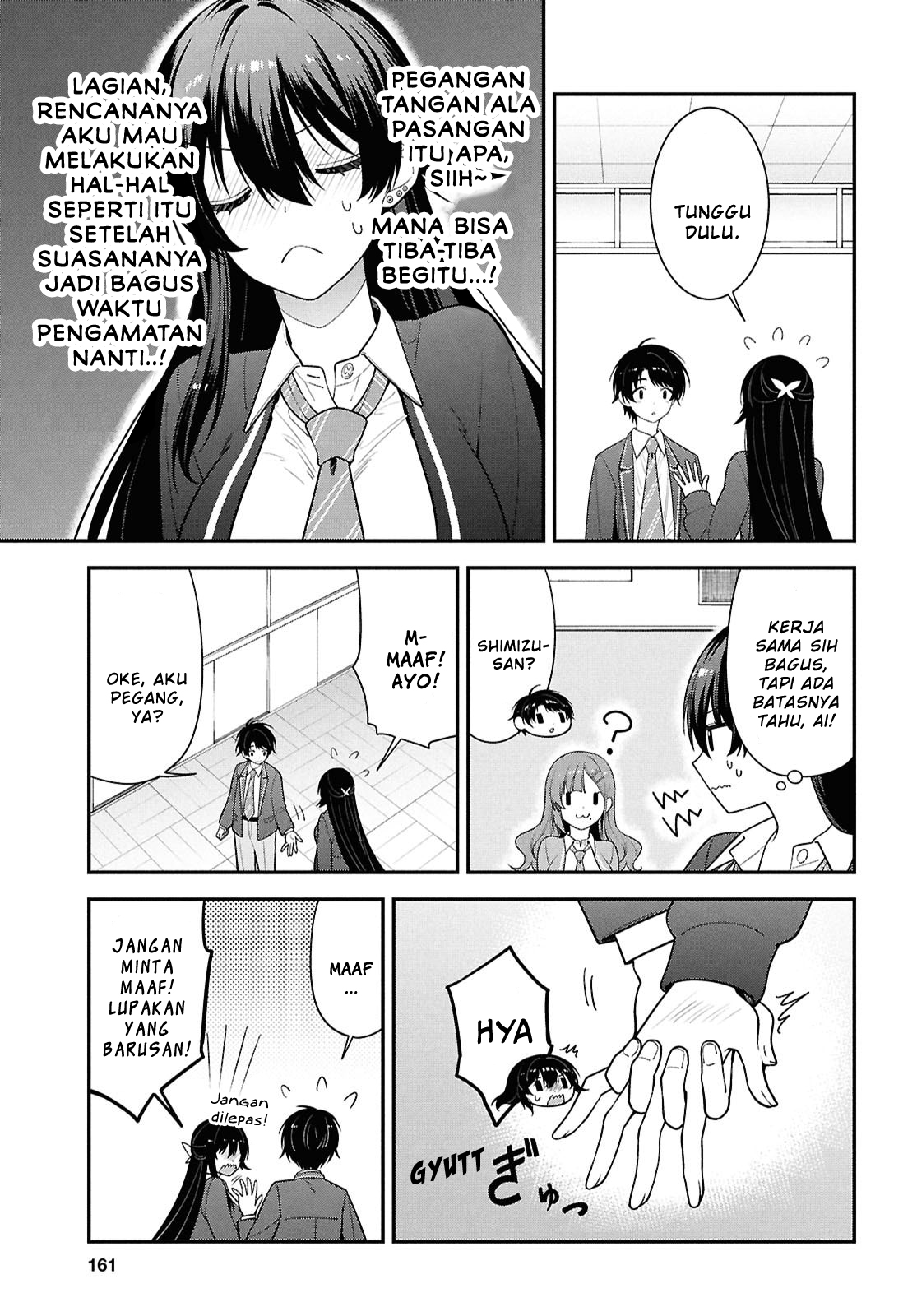 Tonari no Seki no Yankee Shimizu-san ga Kami wo Kuroku Sometekita Chapter 14 - halaman 11