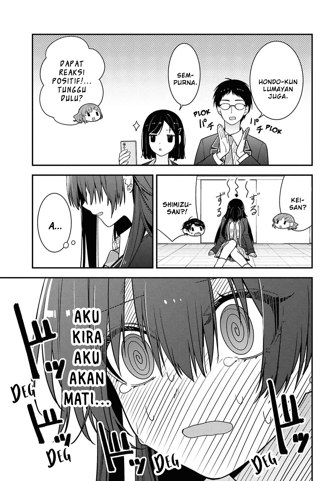 Tonari no Seki no Yankee Shimizu-san ga Kami wo Kuroku Sometekita Chapter 14 - halaman 24