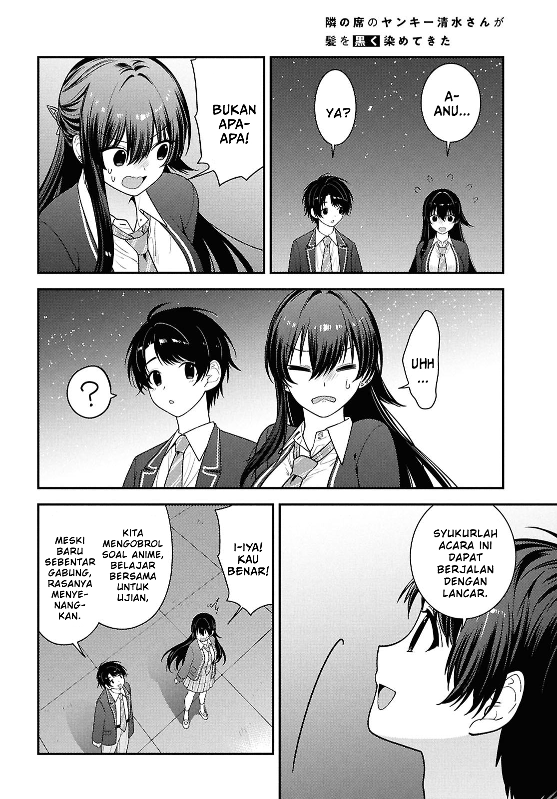 Tonari no Seki no Yankee Shimizu-san ga Kami wo Kuroku Sometekita Chapter 15 - halaman 27
