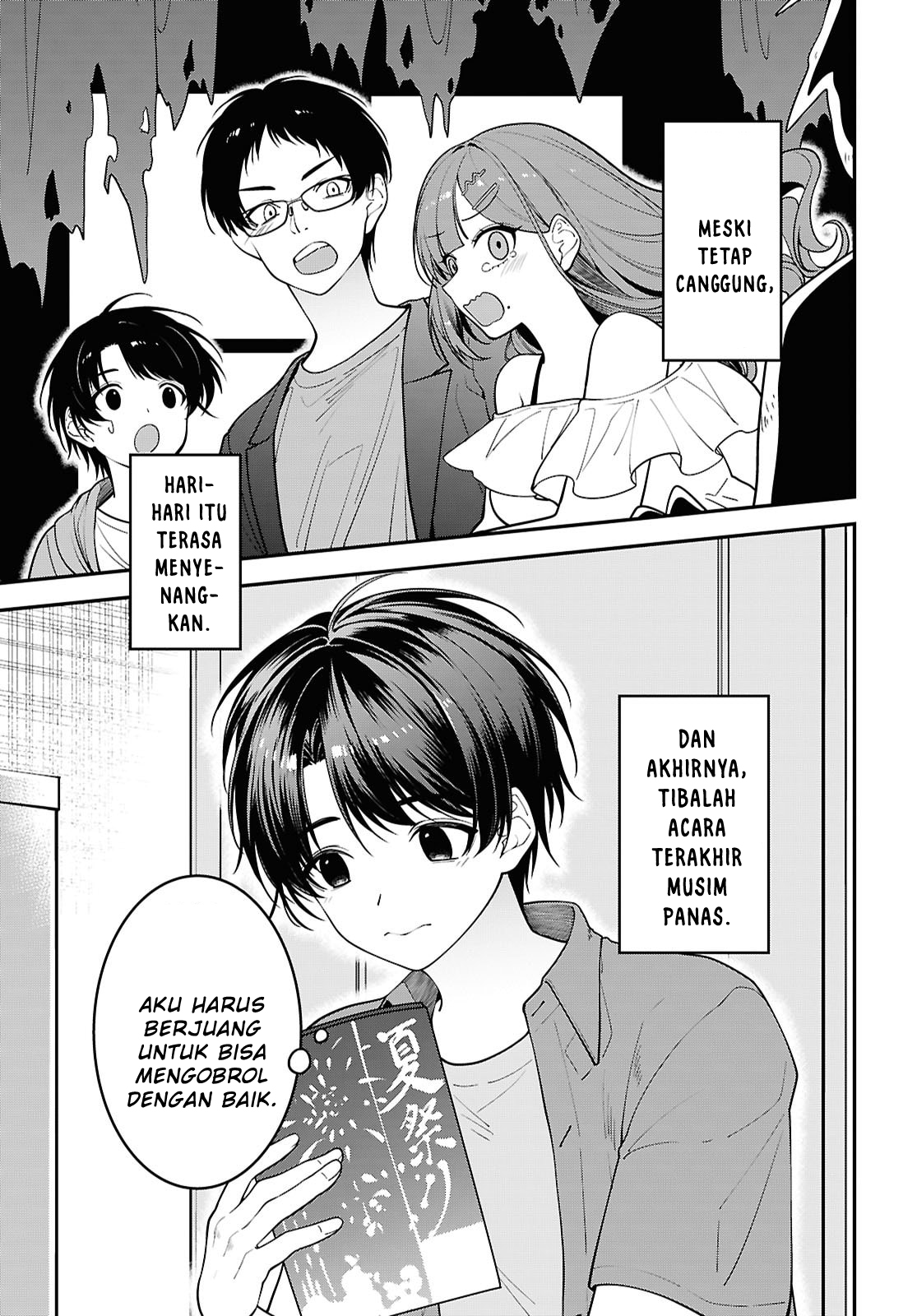 Tonari no Seki no Yankee Shimizu-san ga Kami wo Kuroku Sometekita Chapter 16 - halaman 3