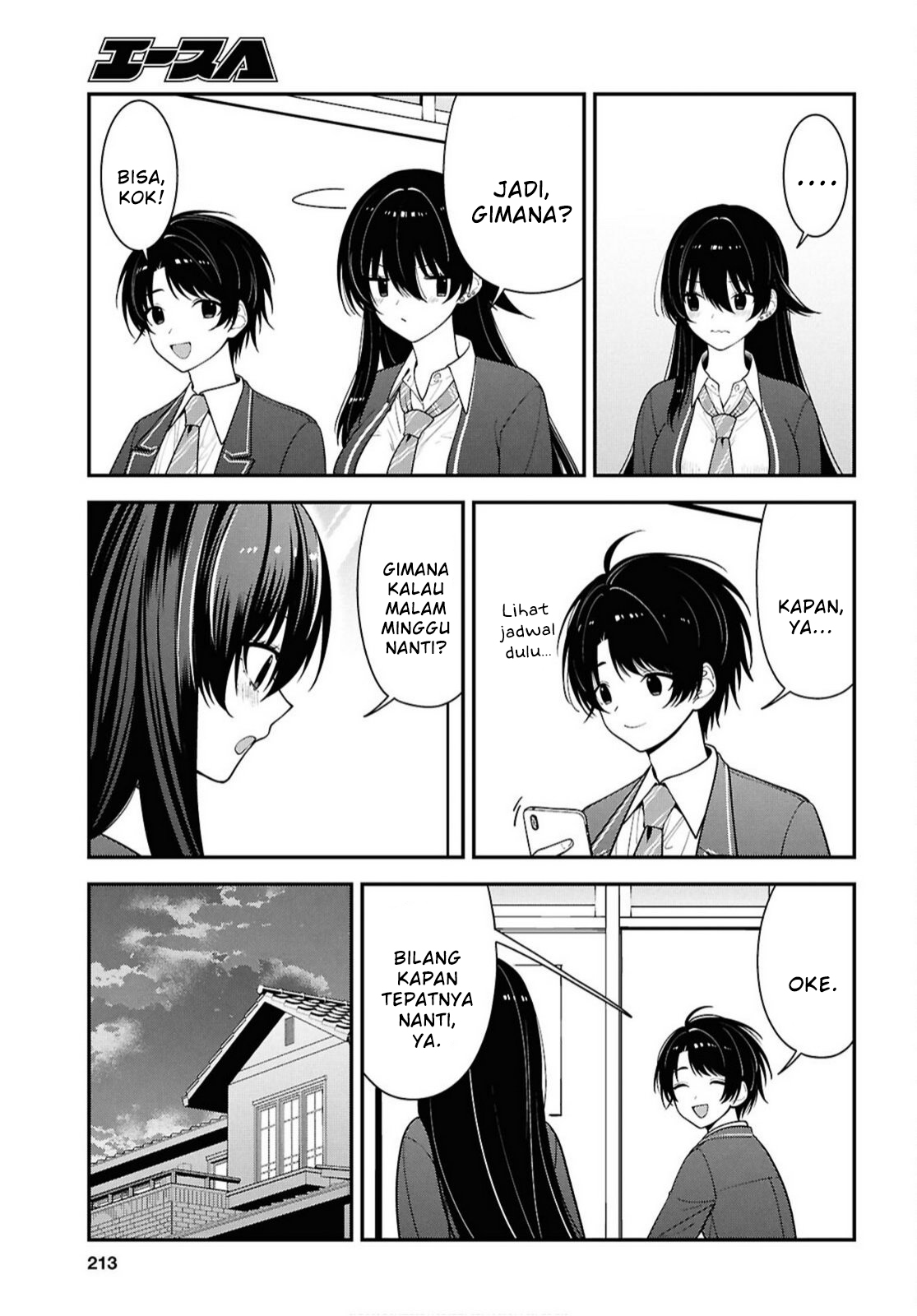 Tonari no Seki no Yankee Shimizu-san ga Kami wo Kuroku Sometekita Chapter 17 - halaman 15