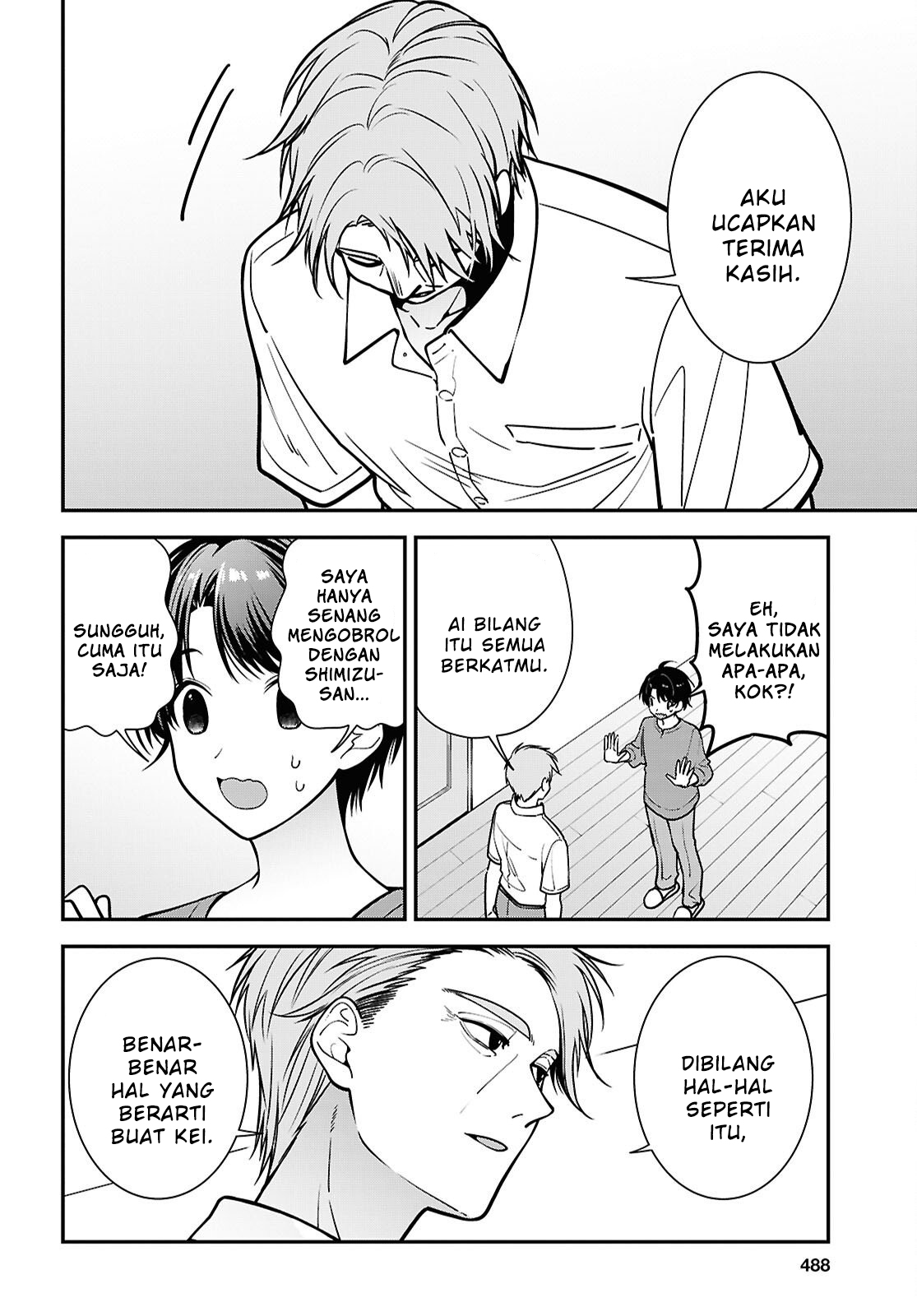 Tonari no Seki no Yankee Shimizu-san ga Kami wo Kuroku Sometekita Chapter 18 - halaman 14