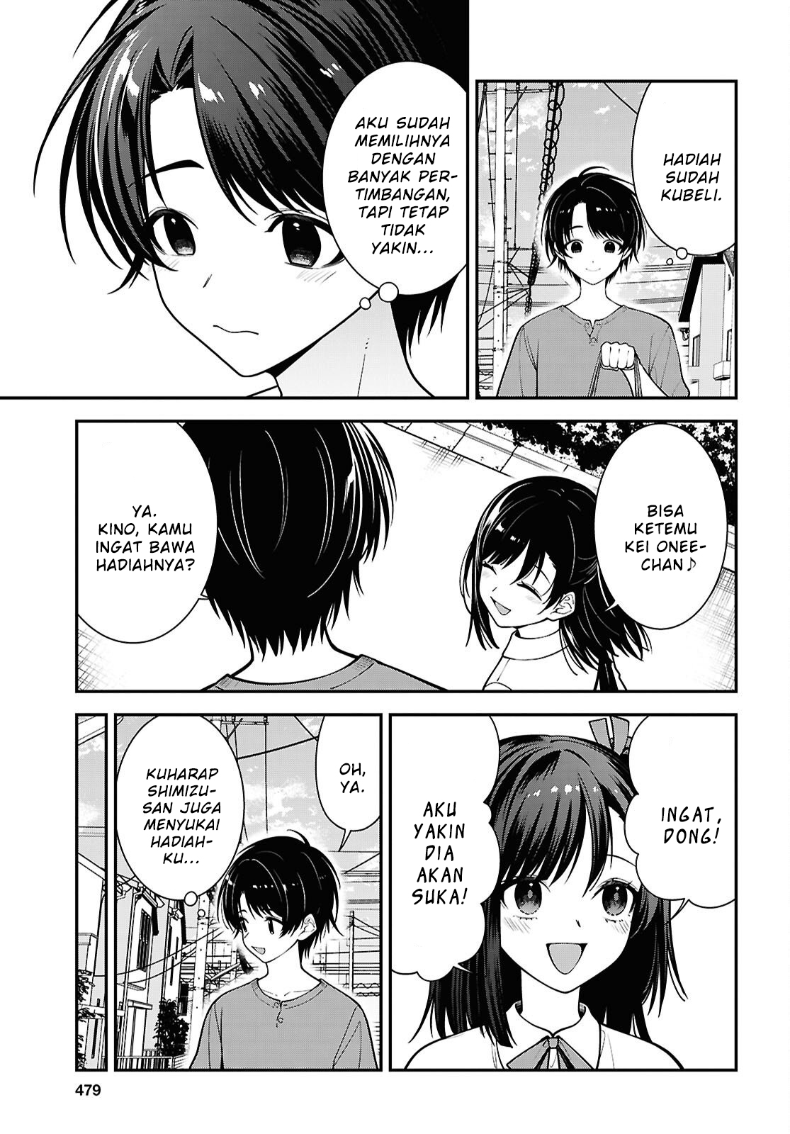 Tonari no Seki no Yankee Shimizu-san ga Kami wo Kuroku Sometekita Chapter 18 - halaman 5