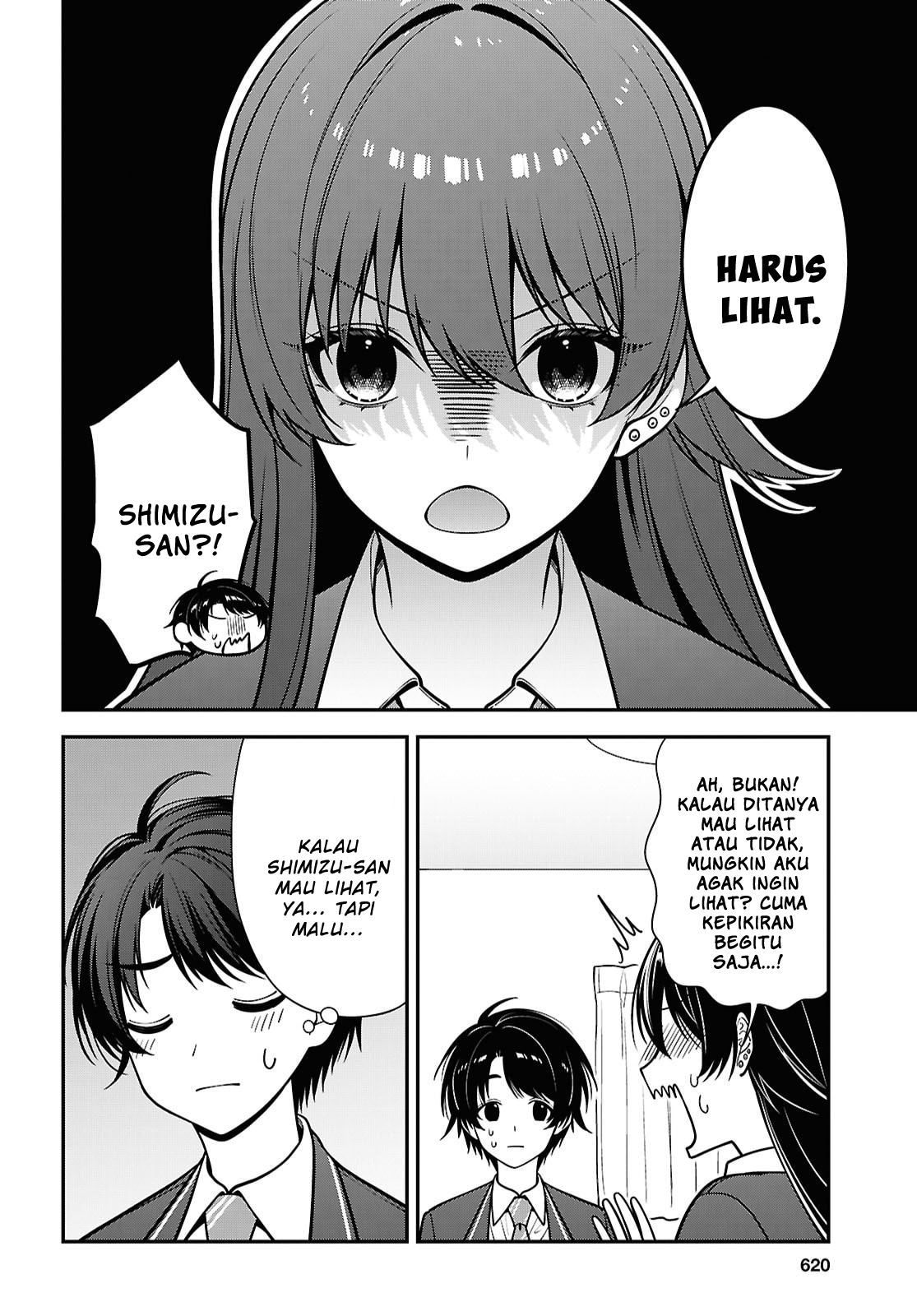 Tonari no Seki no Yankee Shimizu-san ga Kami wo Kuroku Sometekita Chapter 19 - halaman 12