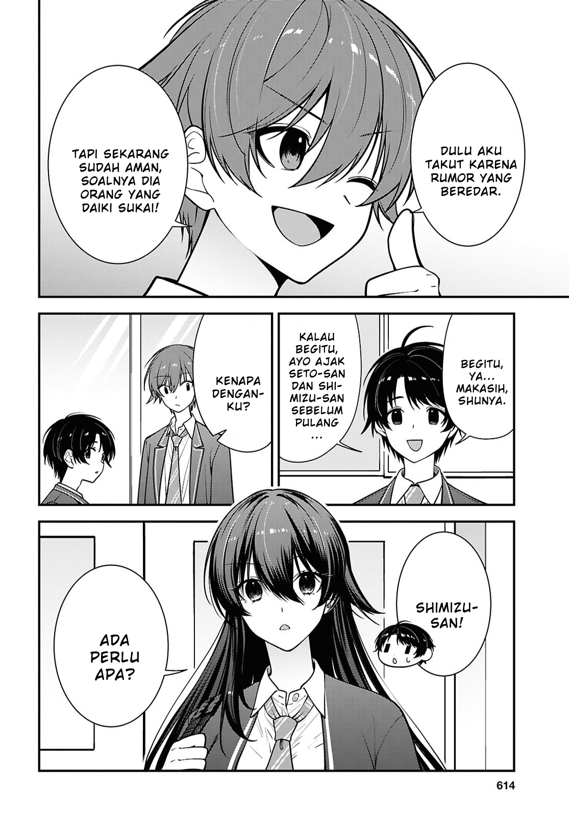 Tonari no Seki no Yankee Shimizu-san ga Kami wo Kuroku Sometekita Chapter 19 - halaman 6