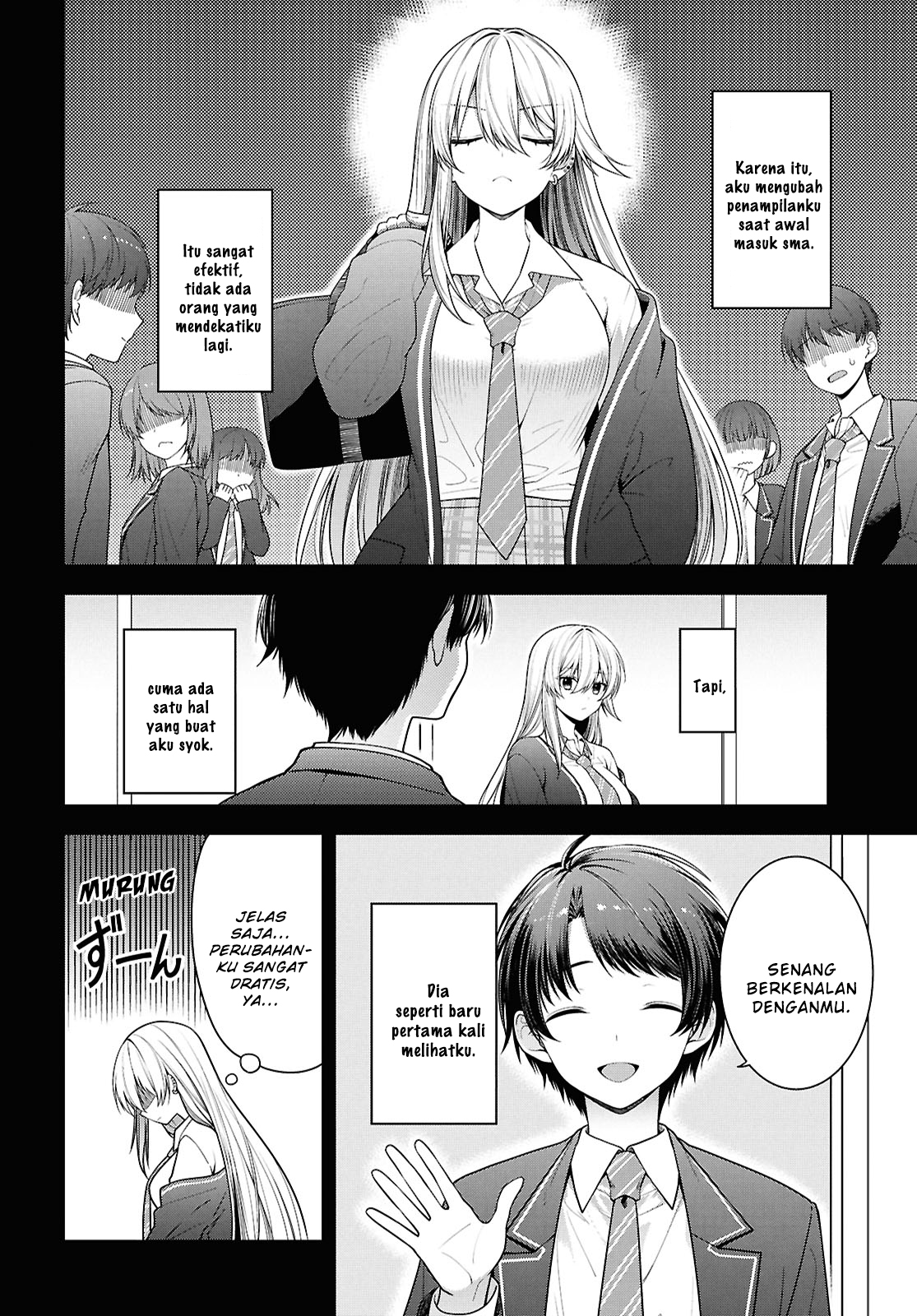 Tonari no Seki no Yankee Shimizu-san ga Kami wo Kuroku Sometekita Chapter 5 - halaman 2