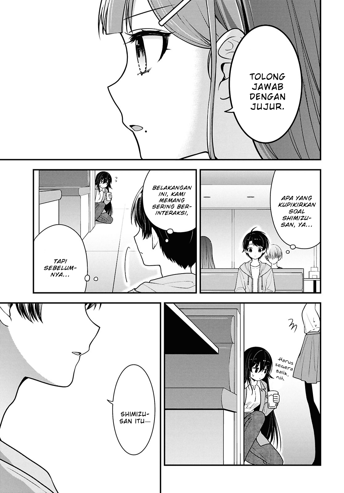 Tonari no Seki no Yankee Shimizu-san ga Kami wo Kuroku Sometekita Chapter 5 - halaman 21