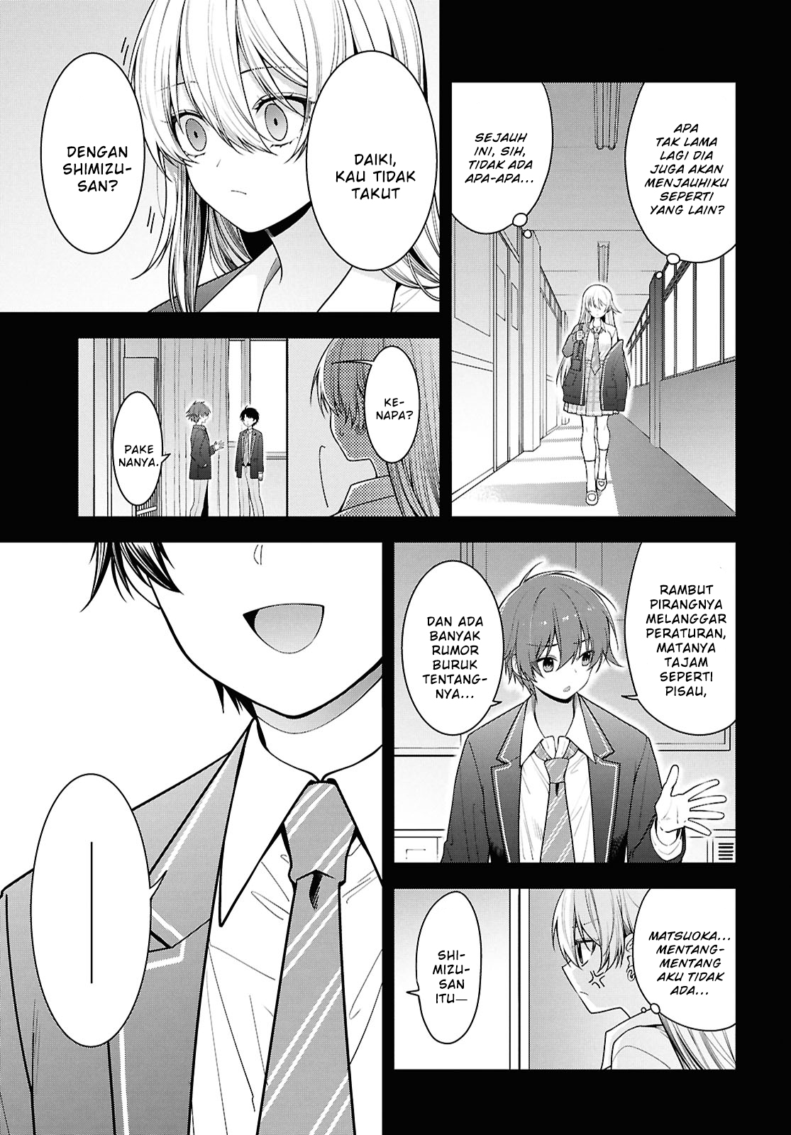 Tonari no Seki no Yankee Shimizu-san ga Kami wo Kuroku Sometekita Chapter 5 - halaman 3
