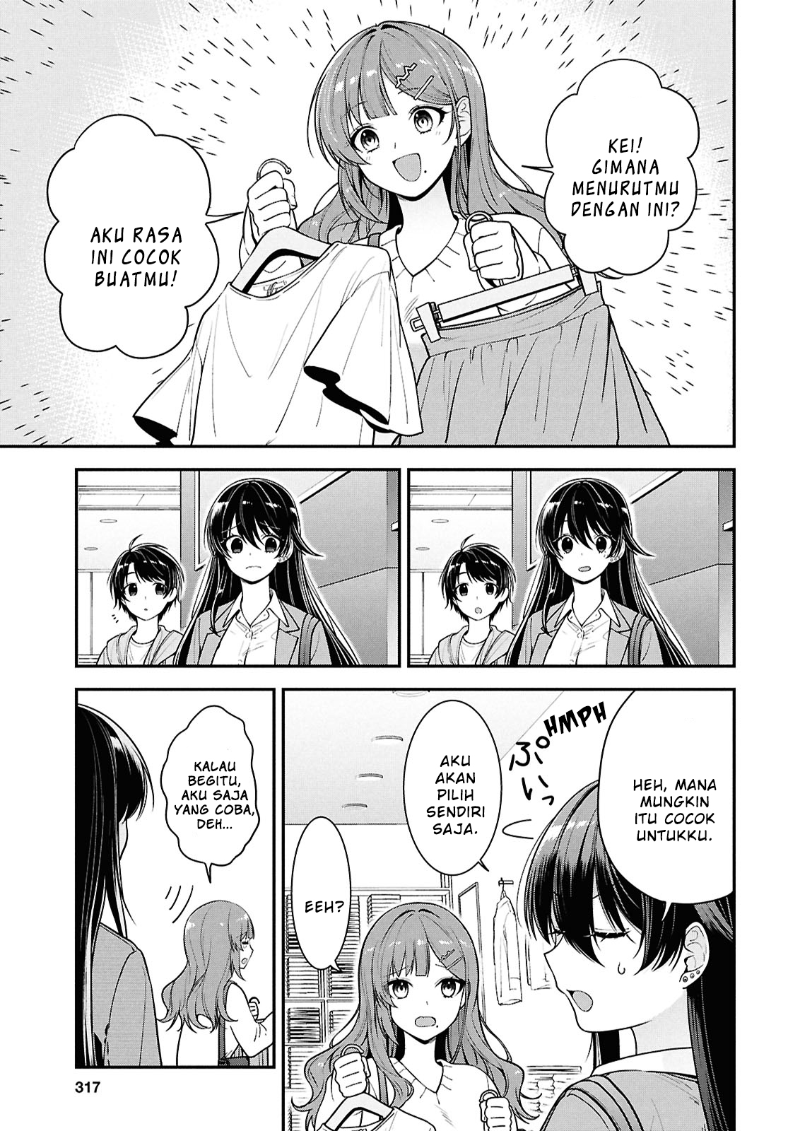 Tonari no Seki no Yankee Shimizu-san ga Kami wo Kuroku Sometekita Chapter 6 - halaman 5