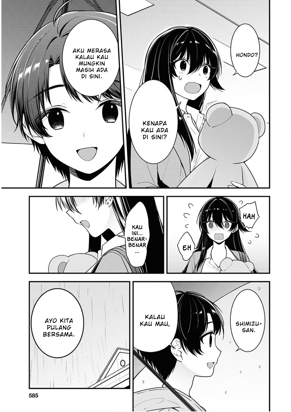 Tonari no Seki no Yankee Shimizu-san ga Kami wo Kuroku Sometekita Chapter 8 - halaman 11
