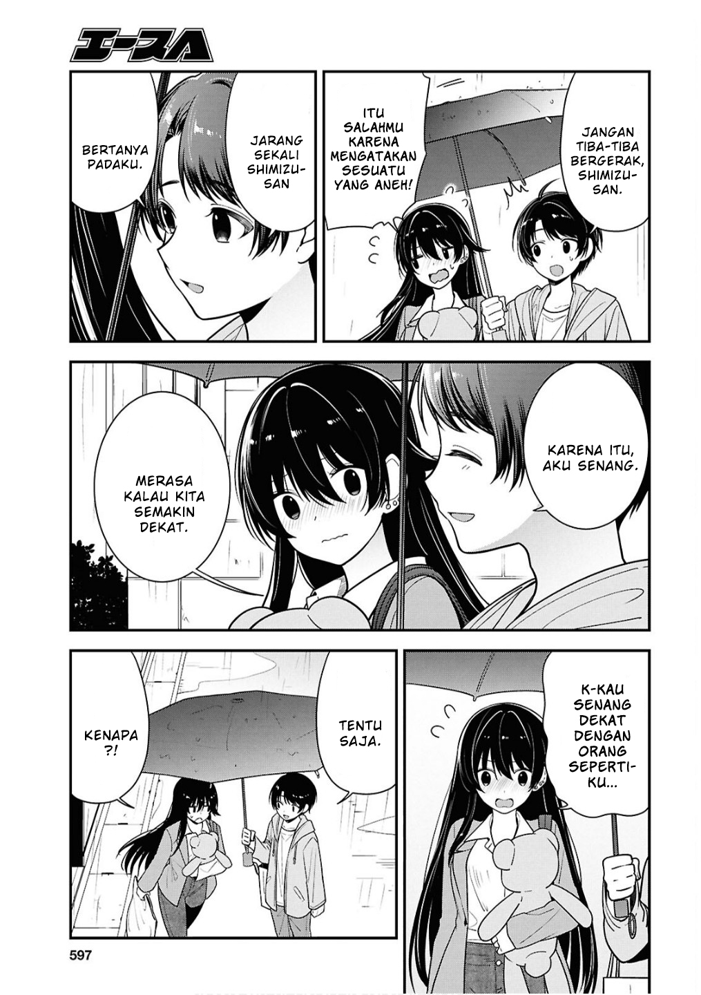Tonari no Seki no Yankee Shimizu-san ga Kami wo Kuroku Sometekita Chapter 8 - halaman 23
