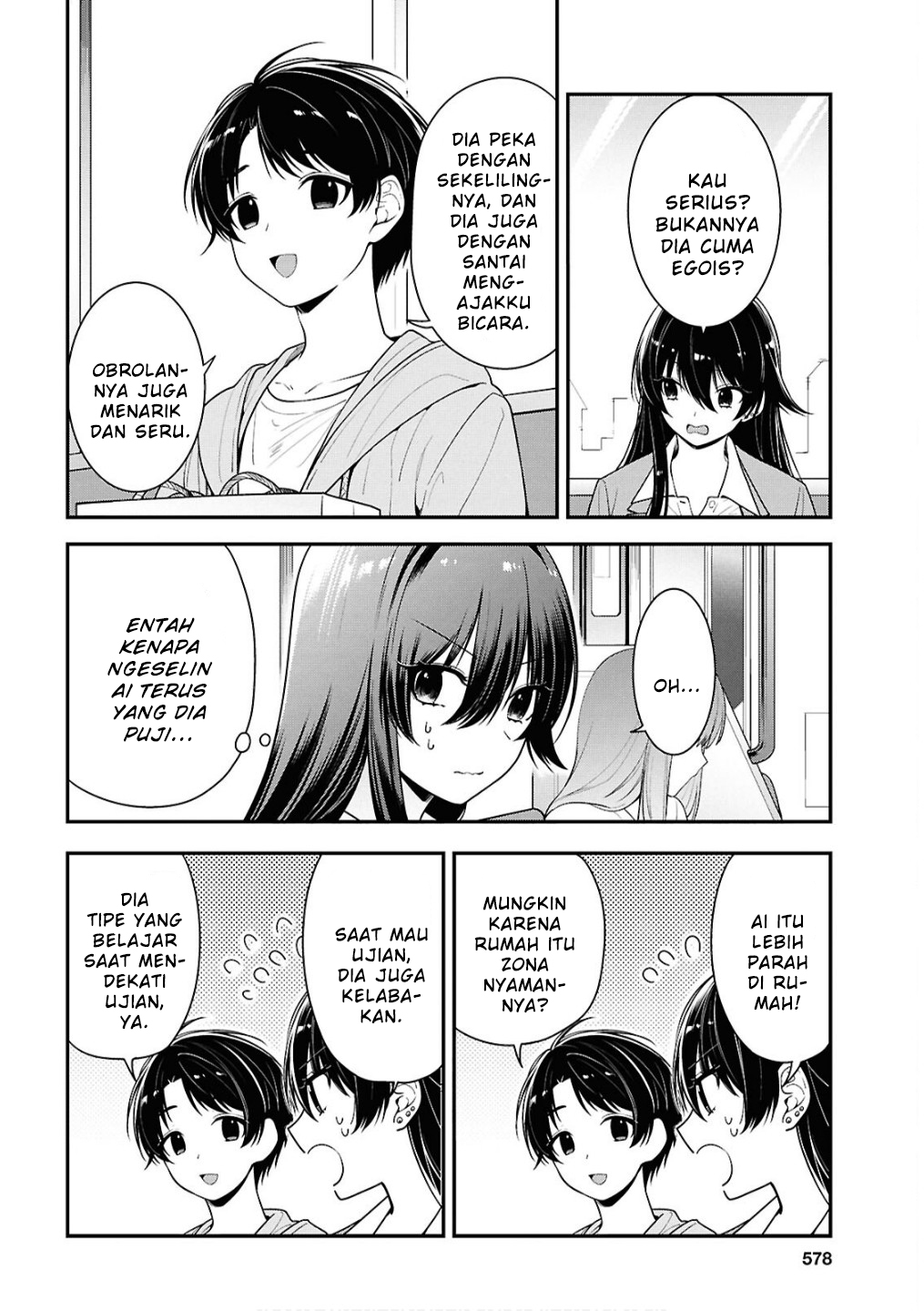 Tonari no Seki no Yankee Shimizu-san ga Kami wo Kuroku Sometekita Chapter 8 - halaman 4
