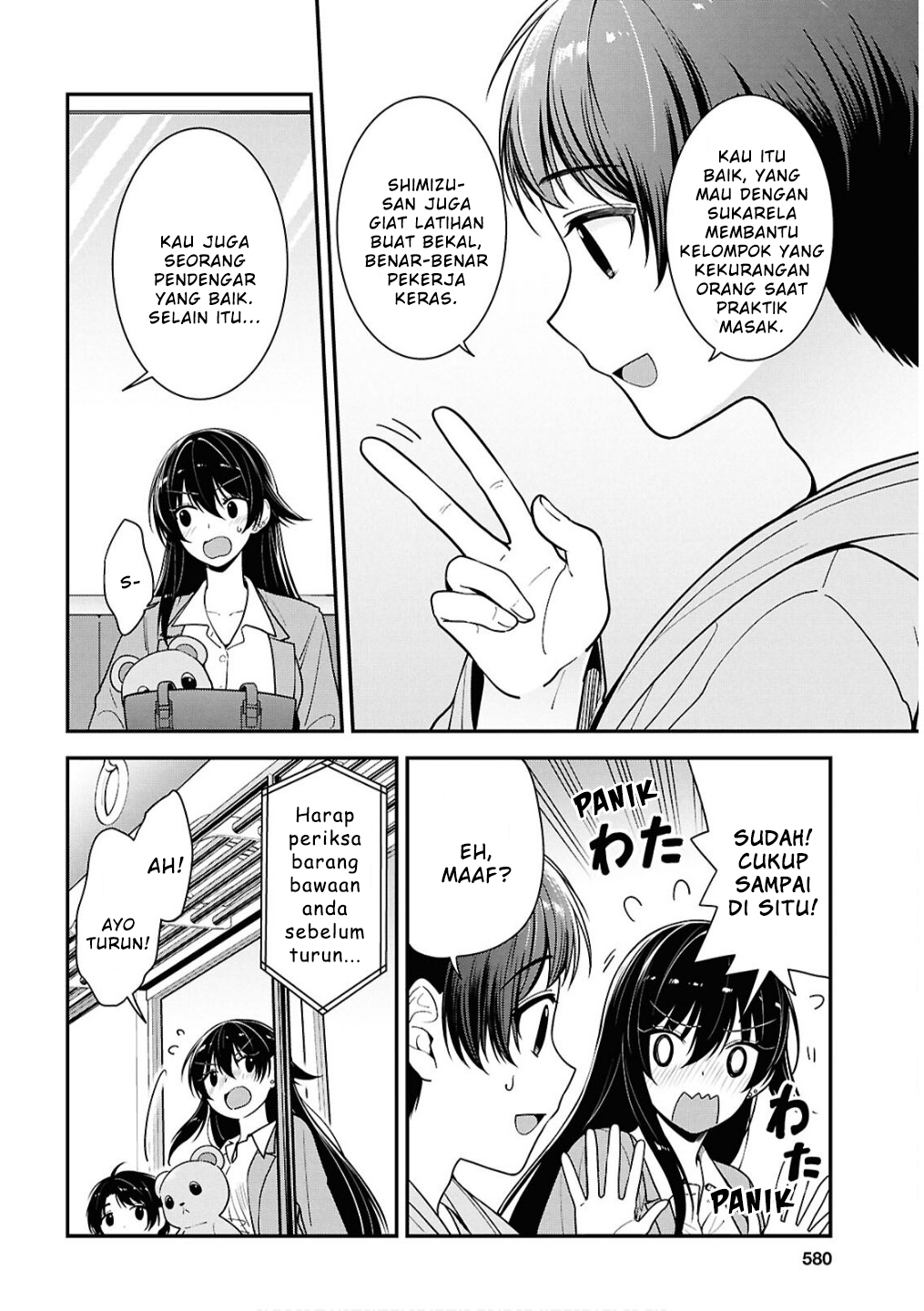 Tonari no Seki no Yankee Shimizu-san ga Kami wo Kuroku Sometekita Chapter 8 - halaman 6