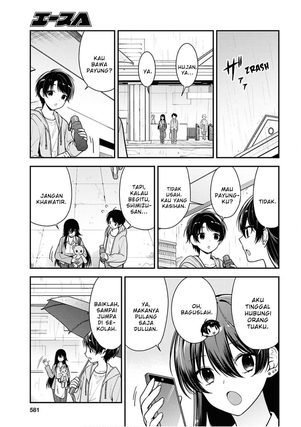 Tonari no Seki no Yankee Shimizu-san ga Kami wo Kuroku Sometekita Chapter 8 - halaman 7