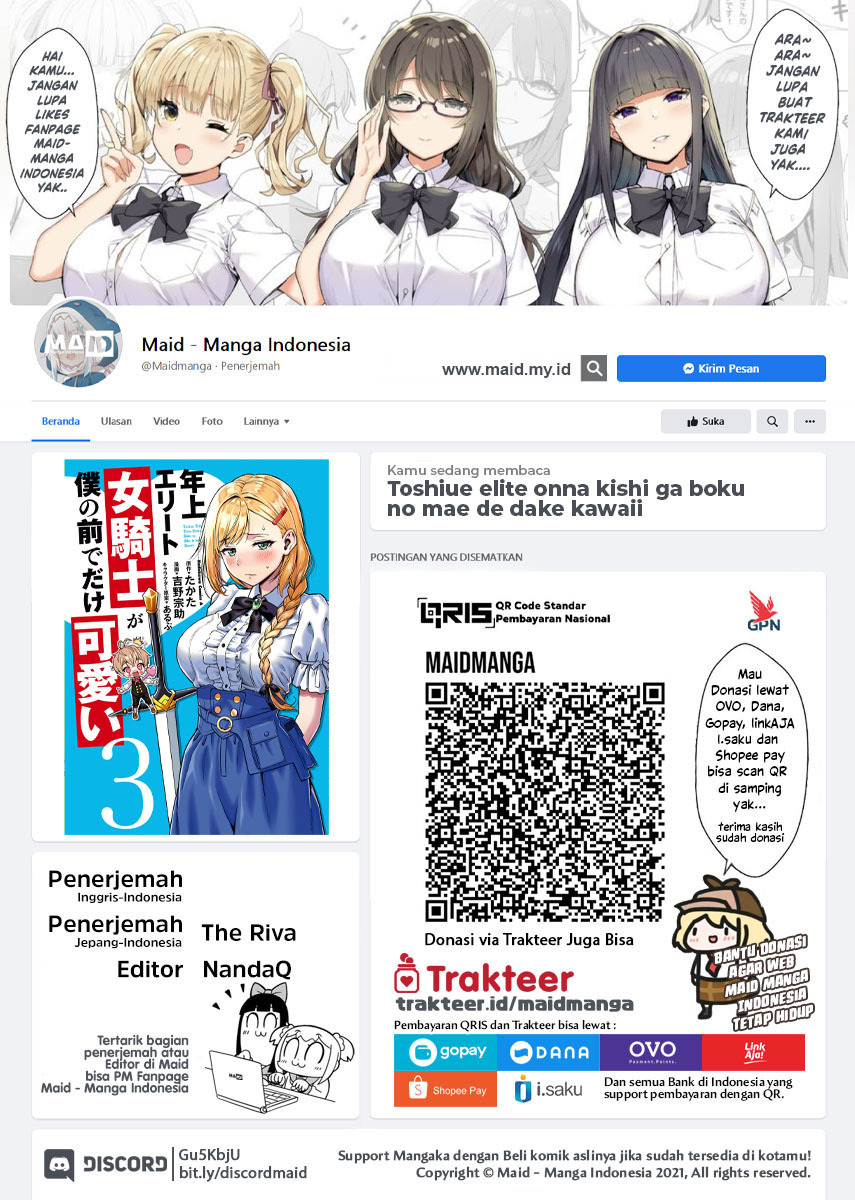 Toshiue Elite Onna Kishi ga Boku no Mae de dake Kawaii Chapter 15.1 - halaman 2