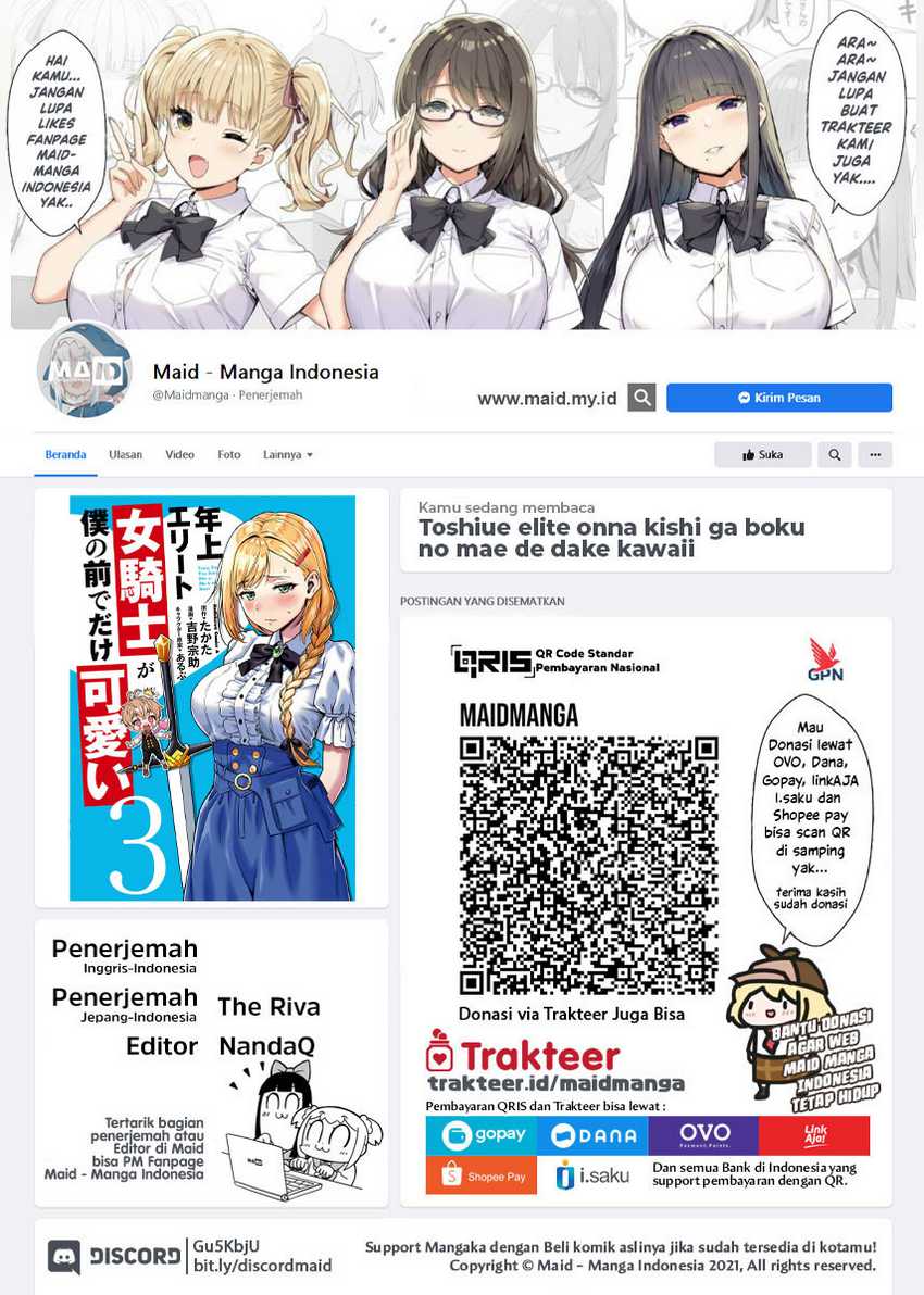 Toshiue Elite Onna Kishi ga Boku no Mae de dake Kawaii Chapter 17.2 - halaman 2