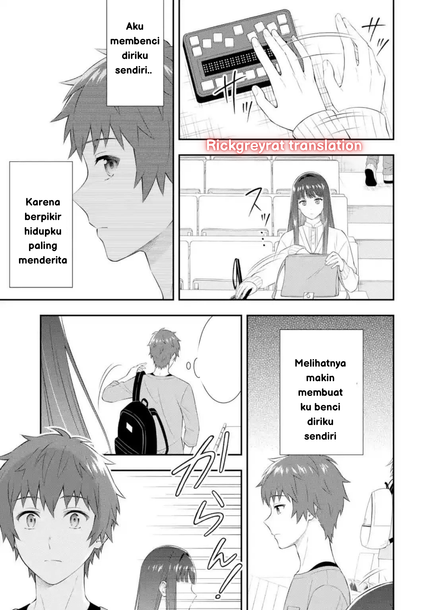 Toumei na Yoru ni Kakeru Kimi to, Me ni Mienai Koi wo Shita. Chapter 1 - halaman 46