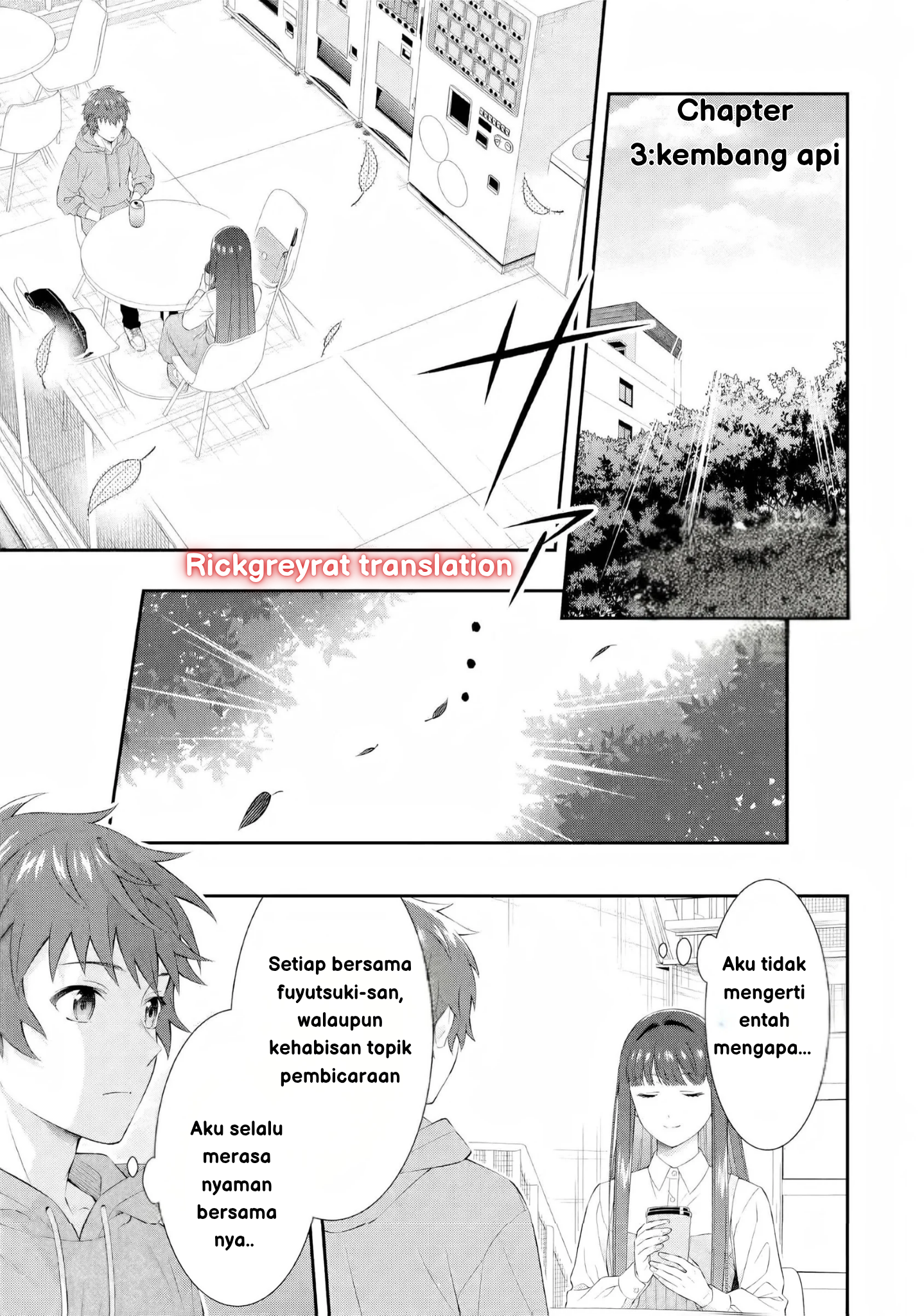 Toumei na Yoru ni Kakeru Kimi to, Me ni Mienai Koi wo Shita. Chapter 3 - halaman 1