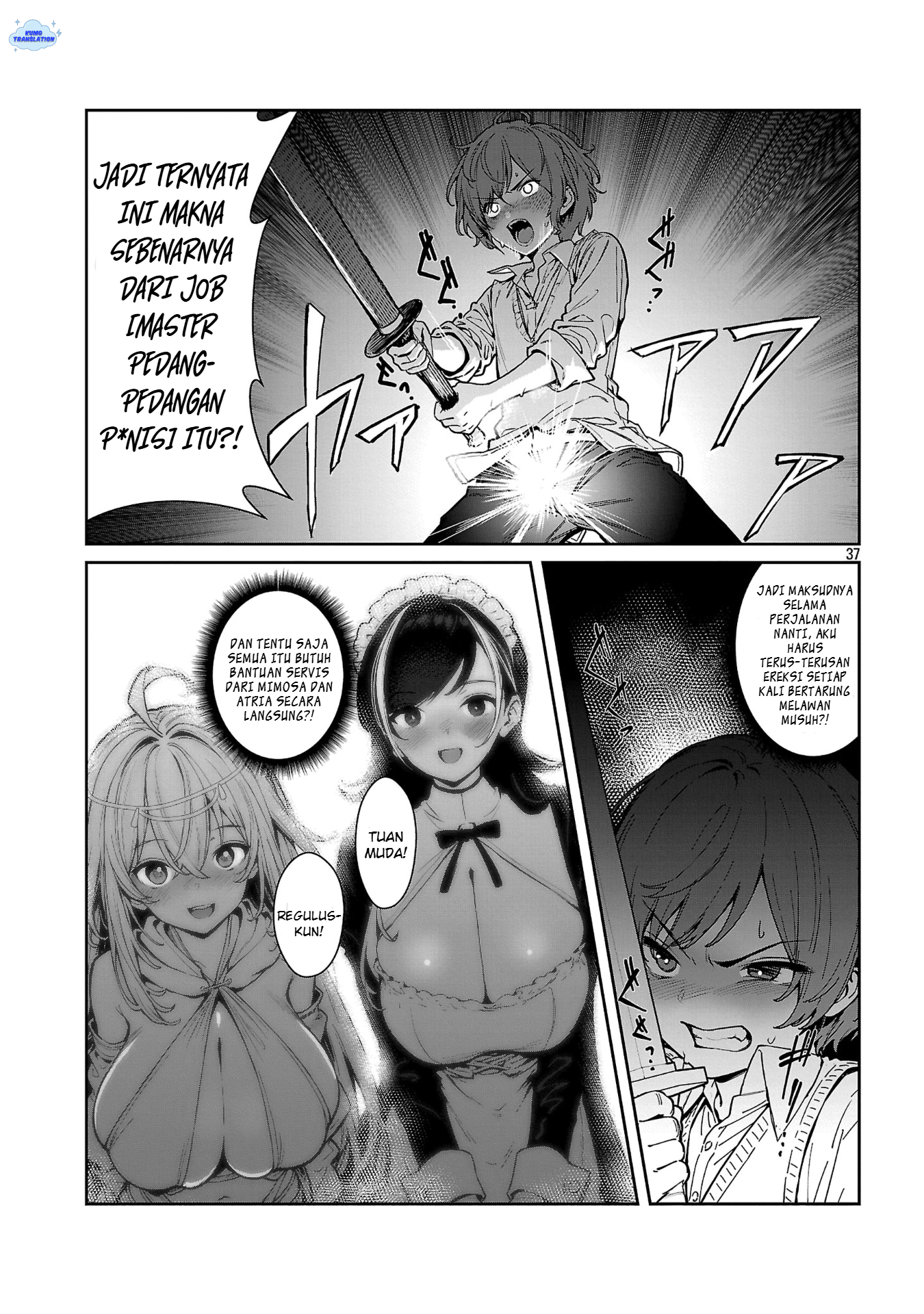 Tousan wa "Kensei", Kaasan wa "Kenshin", Boku wa "Ochinp〇 Chanbara Master" Chapter 1 - halaman 42