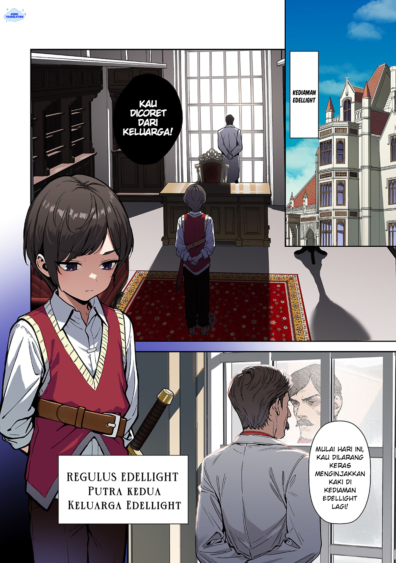 Tousan wa "Kensei", Kaasan wa "Kenshin", Boku wa "Ochinp〇 Chanbara Master" Chapter 1 - halaman 6