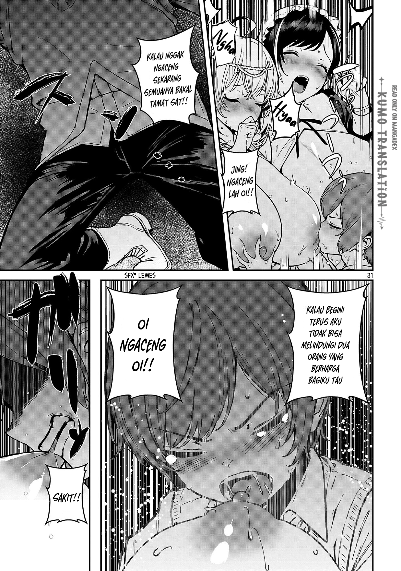 Tousan wa "Kensei", Kaasan wa "Kenshin", Boku wa "Ochinp〇 Chanbara Master" Chapter 2 - halaman 33