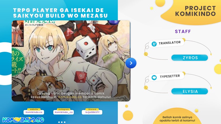 TRPG Player Ga Isekai De Saikyou Build Wo Mezasu Chapter 2 - halaman 1