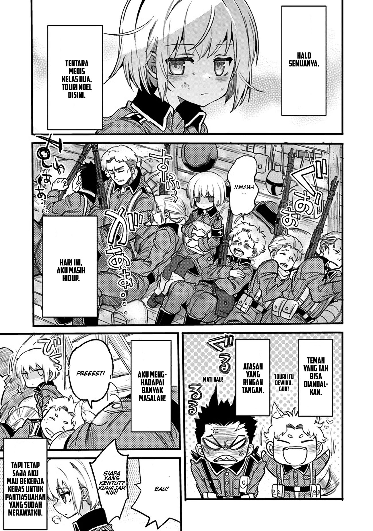 TS Eiseihei-san no Senjou Nikki Chapter 3.1 - halaman 2