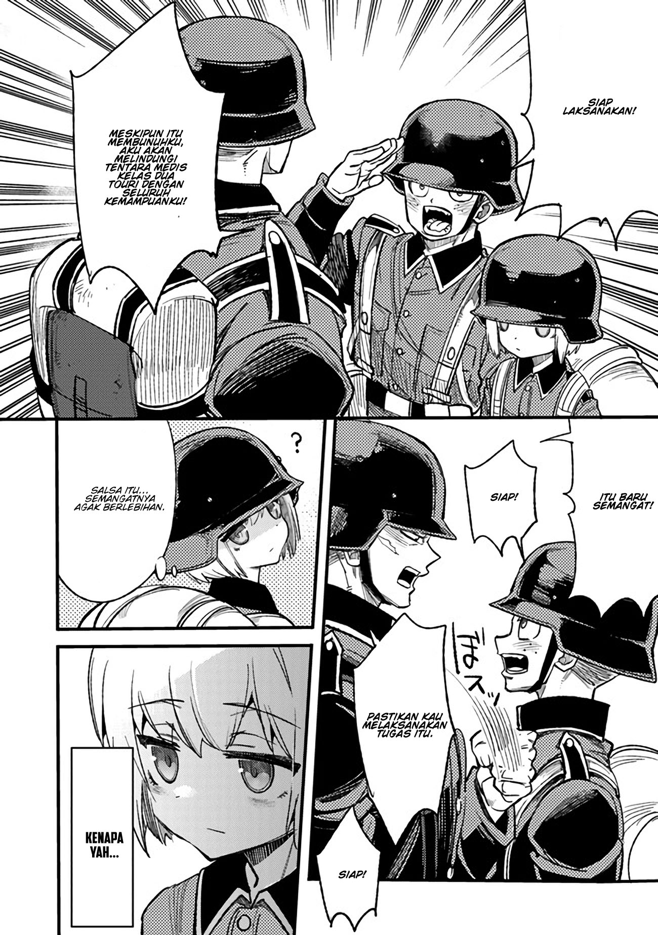 TS Eiseihei-san no Senjou Nikki Chapter 3.1 - halaman 7