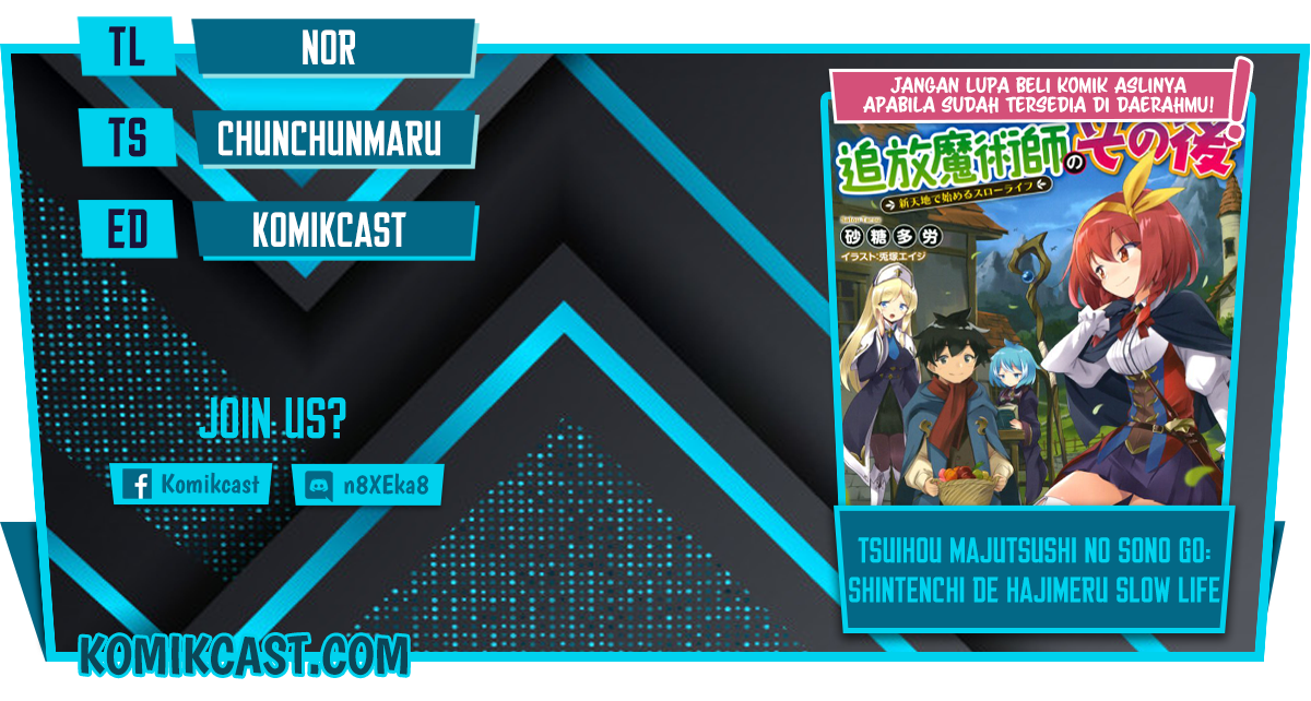 Tsuihou Majutsushi no Sonogo: Shintenchi de Hajimeru Slow Life Chapter 7 - halaman 1