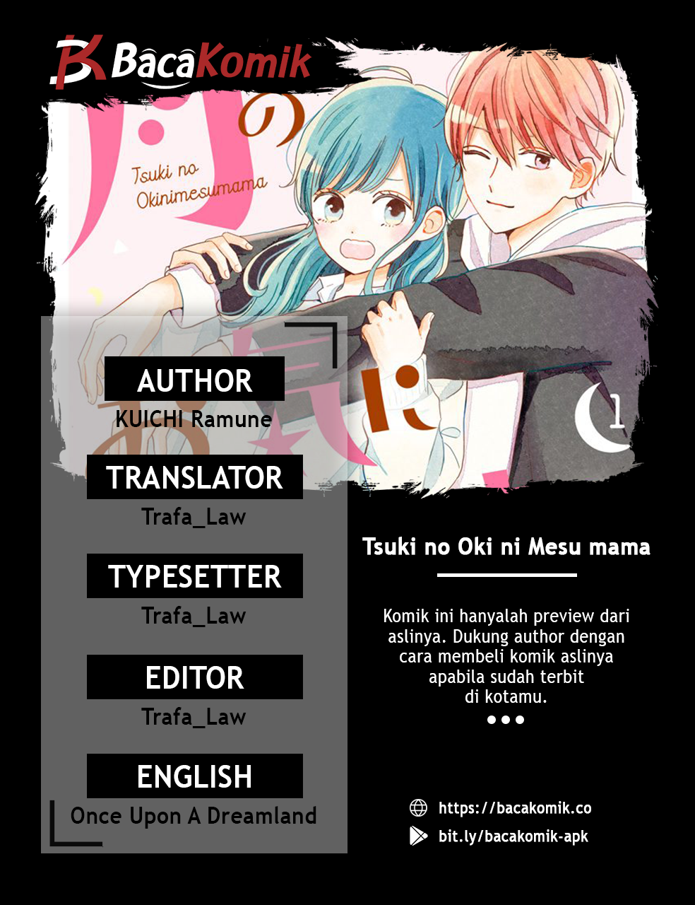 Tsuki no Okinimesu mama Chapter 8.6 - halaman 1