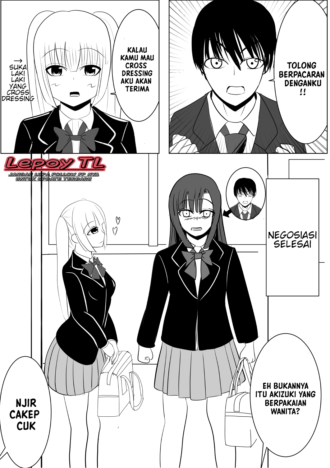 Tsukiau Jouken ga Josoudatta Koukousei Chapter 1 - halaman 1