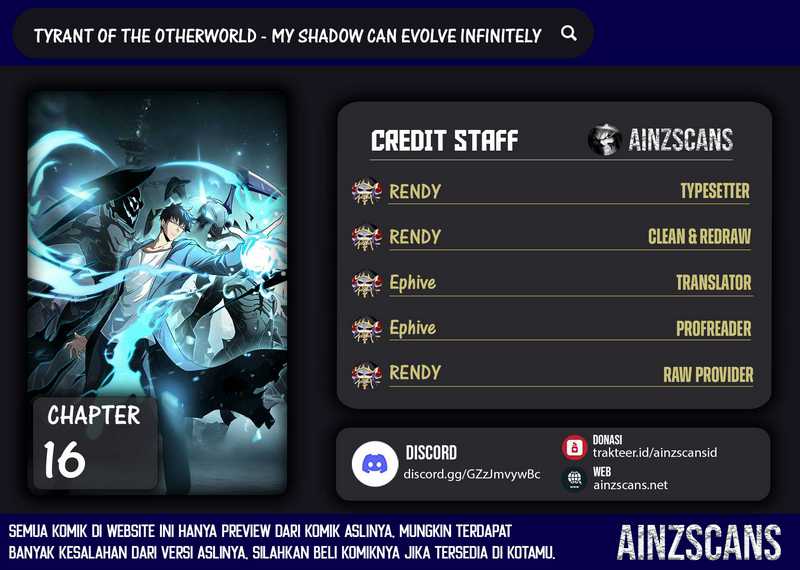 Tyrant of the Otherworld: My Shadow Can Evolve Infinitely Chapter 16 - halaman 1