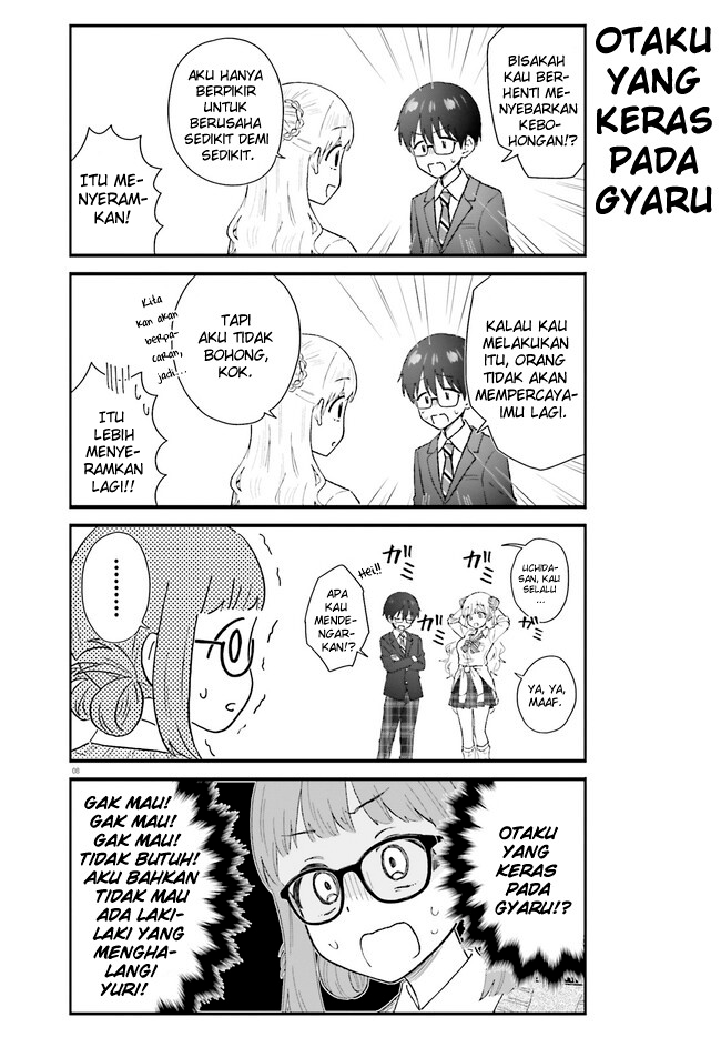 Uchida-san wa Zettai ni Gal ja Nai! Chapter 3 - halaman 8